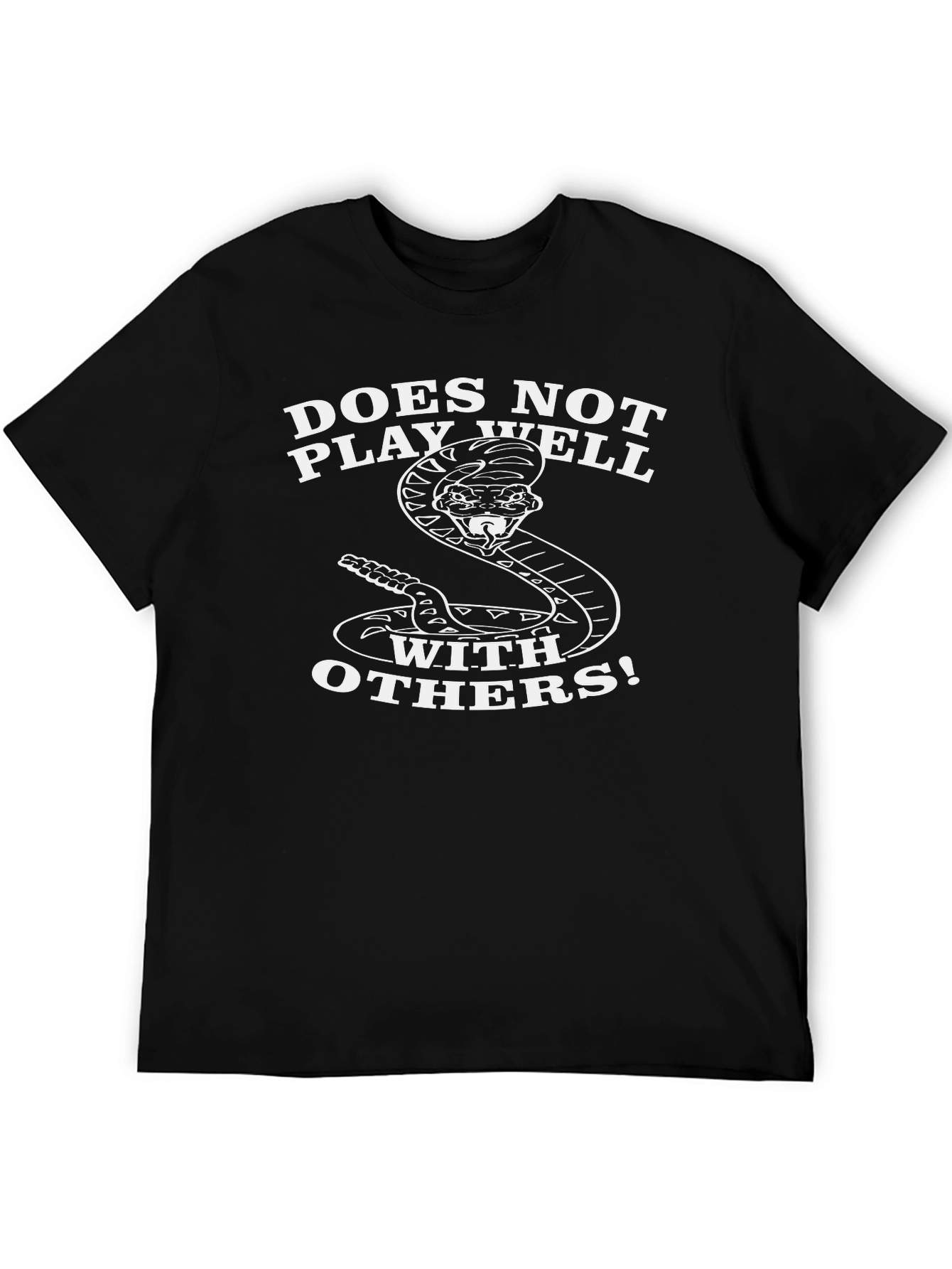 Black Does Not Play Well With Others Snake T-Shirt view 5
