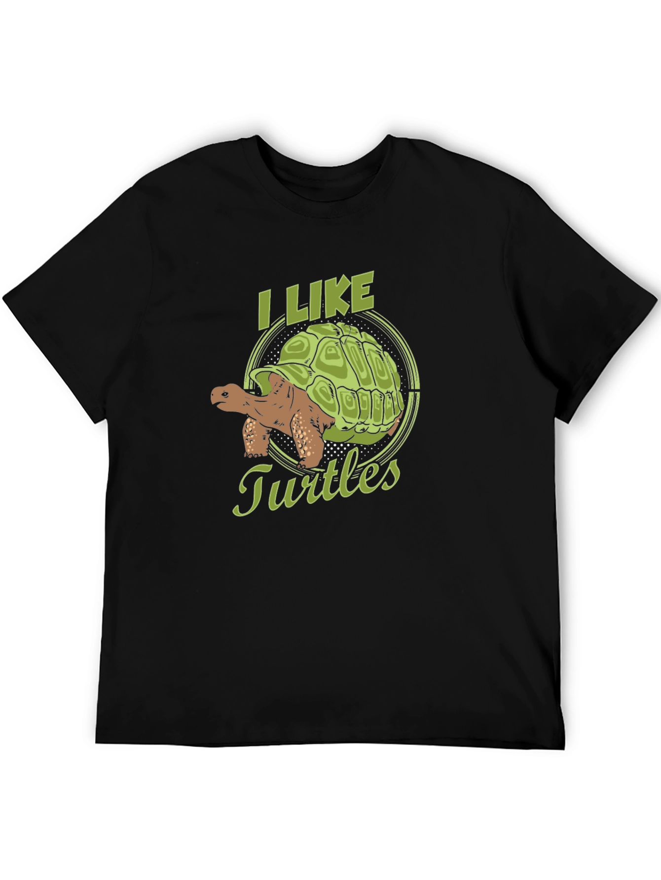 Black I Like Turtles Graphic T-Shirt view 5