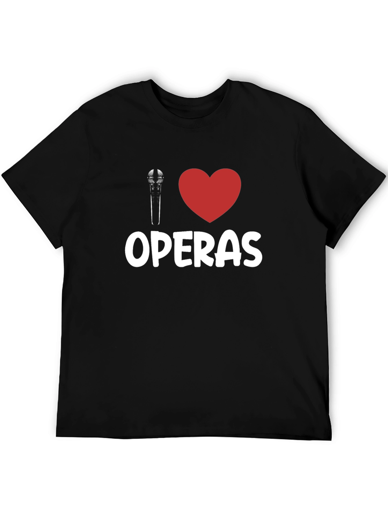 Black I Heart Operas Black T-Shirt - Music Lover Tee view 5
