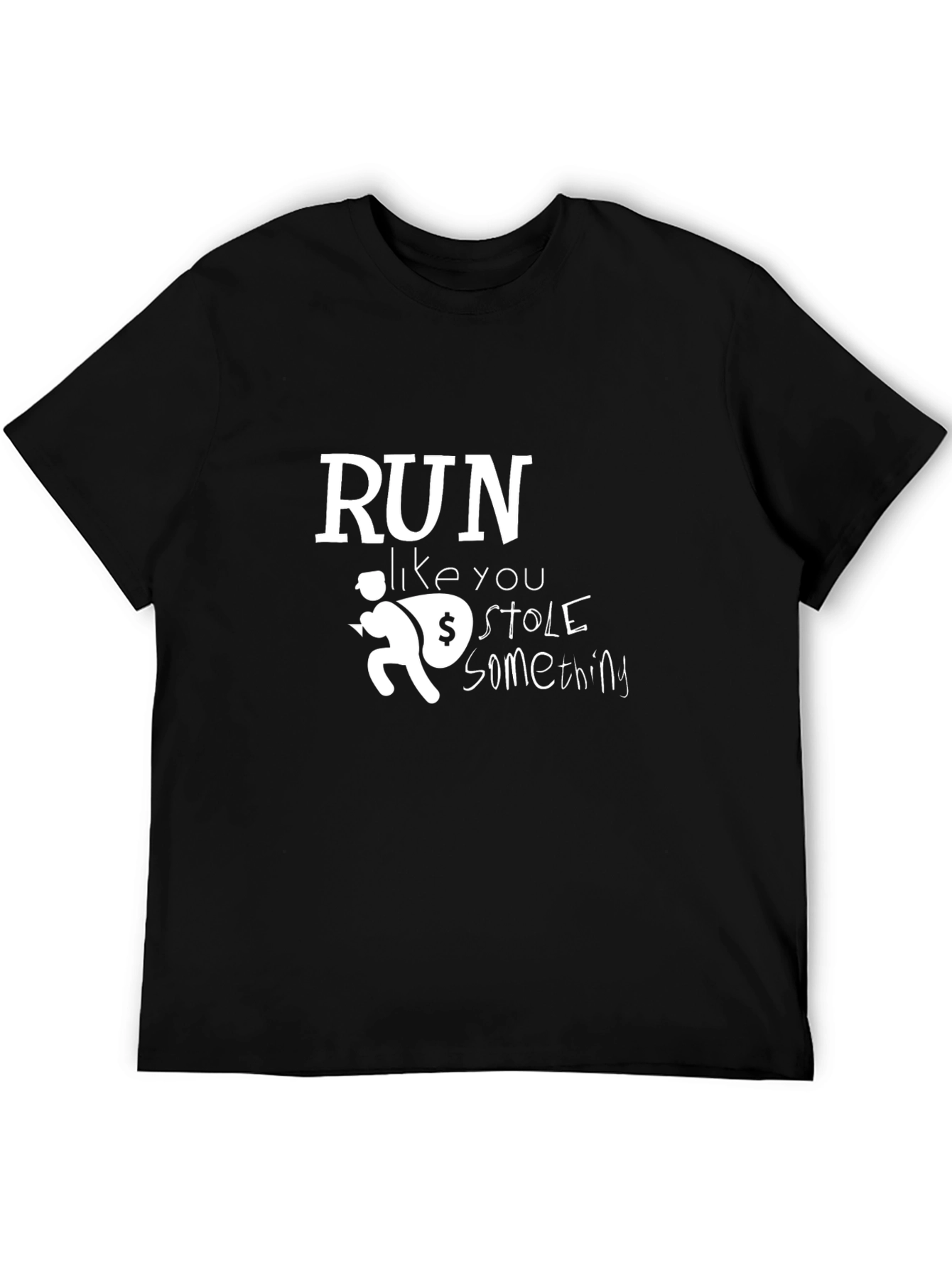 Black Run Like You Stole Something Graphic Tee view 5