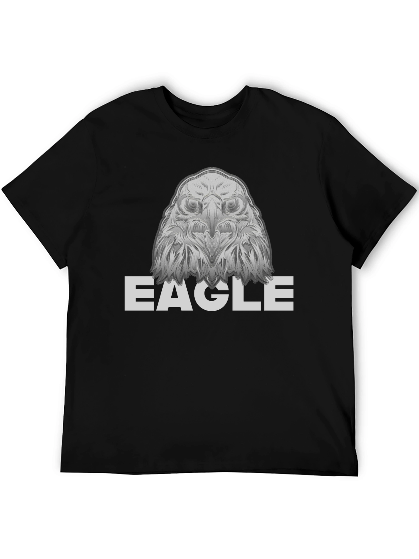 Black Eagle Graphic Tee - Bold & Stylish Men's Black T-Shirt view 5