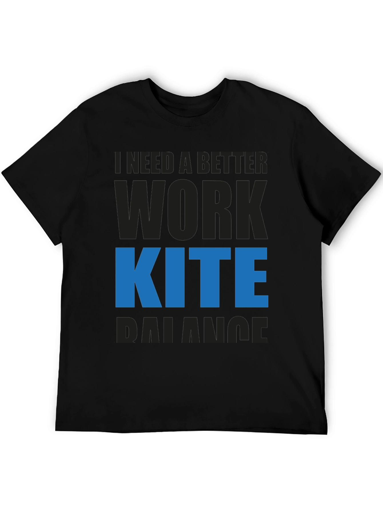 Black Work Kite Balance T-Shirt - Blue view 5