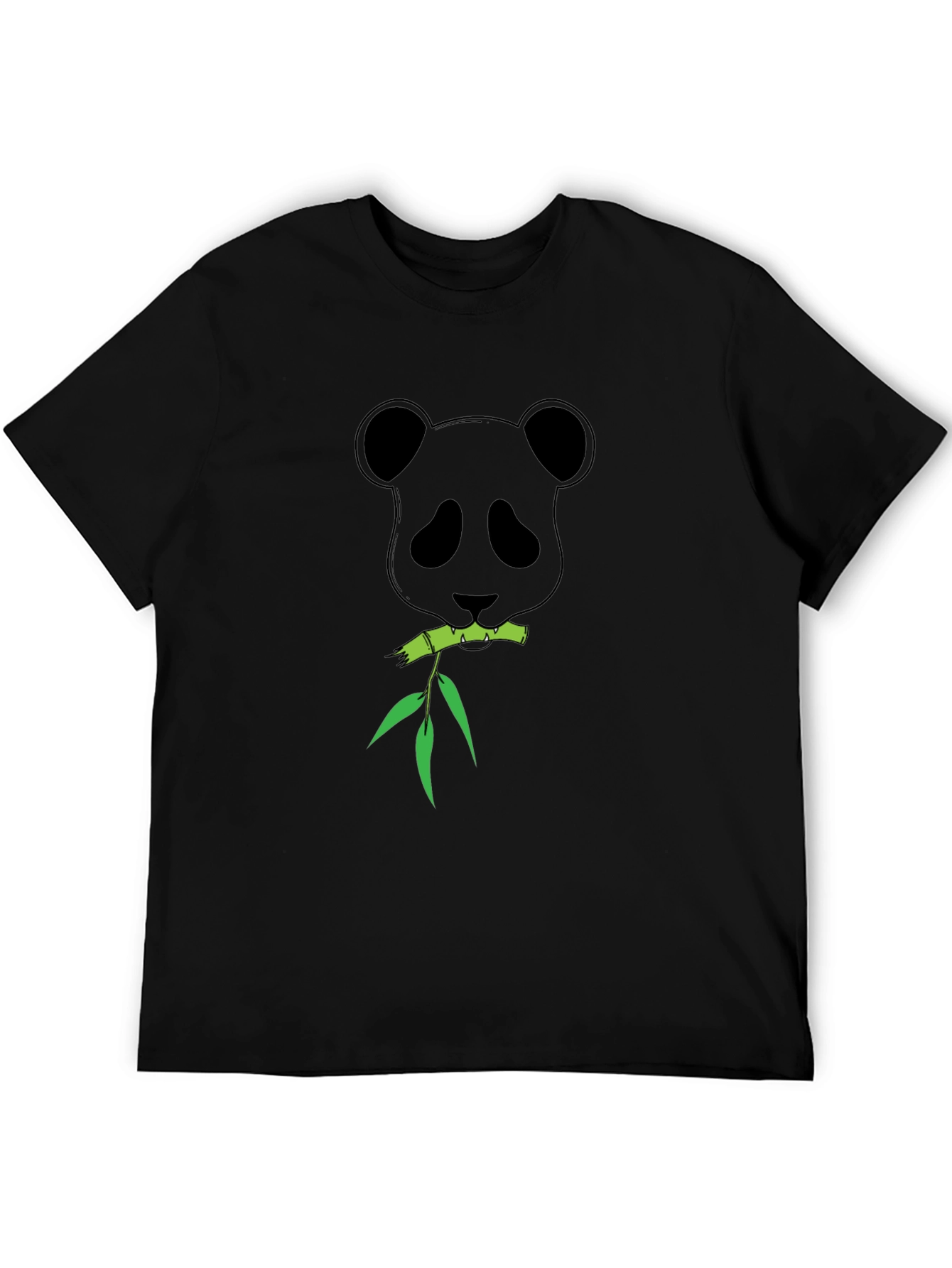 Black Panda Bamboo Graphic T-Shirt - Black view 5