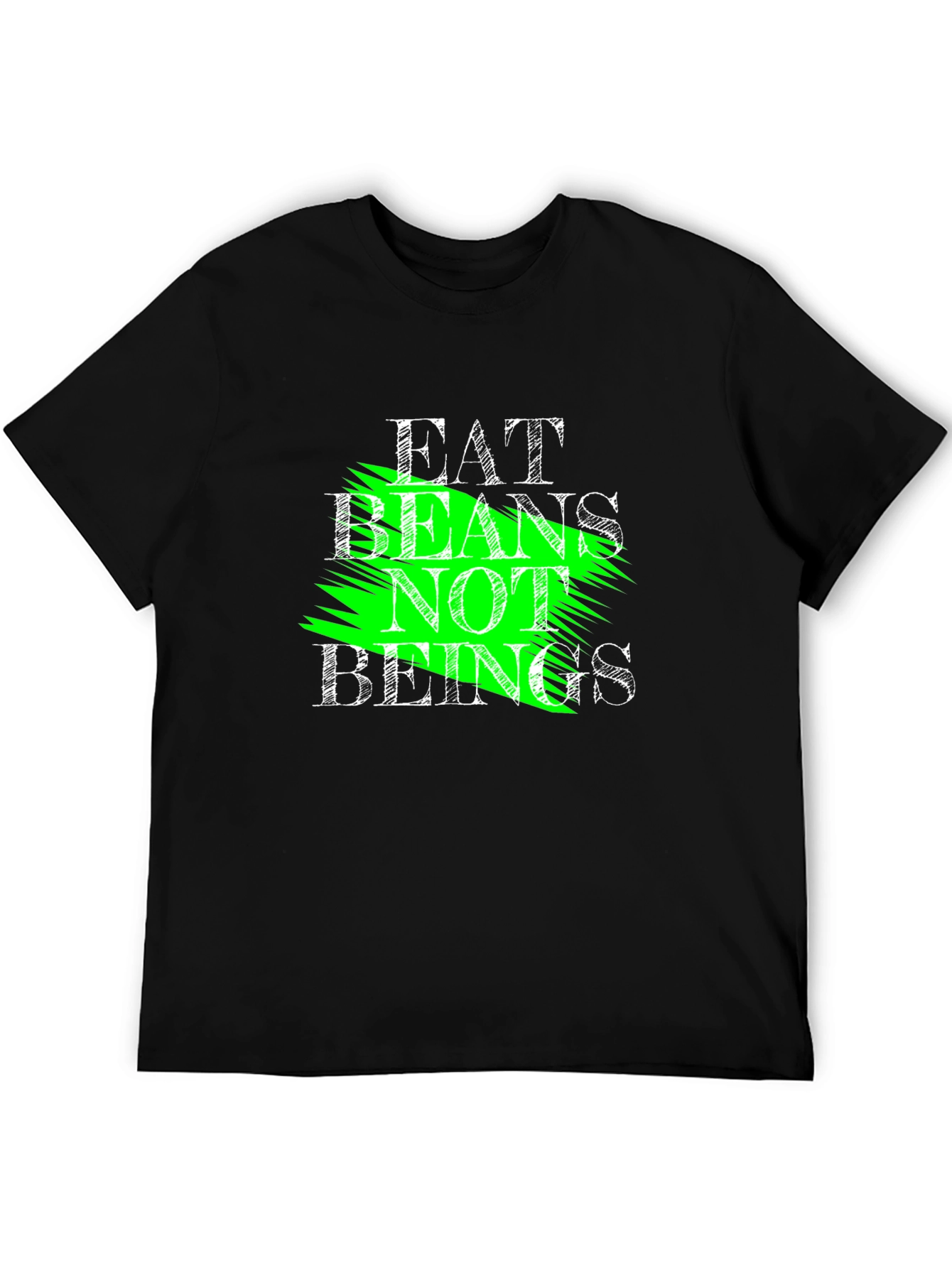 Black Eat Beans Not Beings Graphic Tee view 5