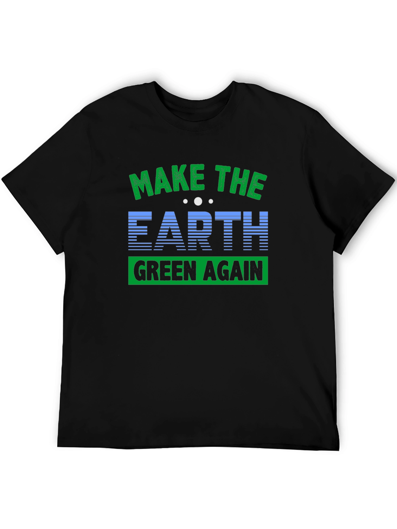 Black Eco-Friendly 'Make Earth Green Again' Graphic T-Shirt view 5