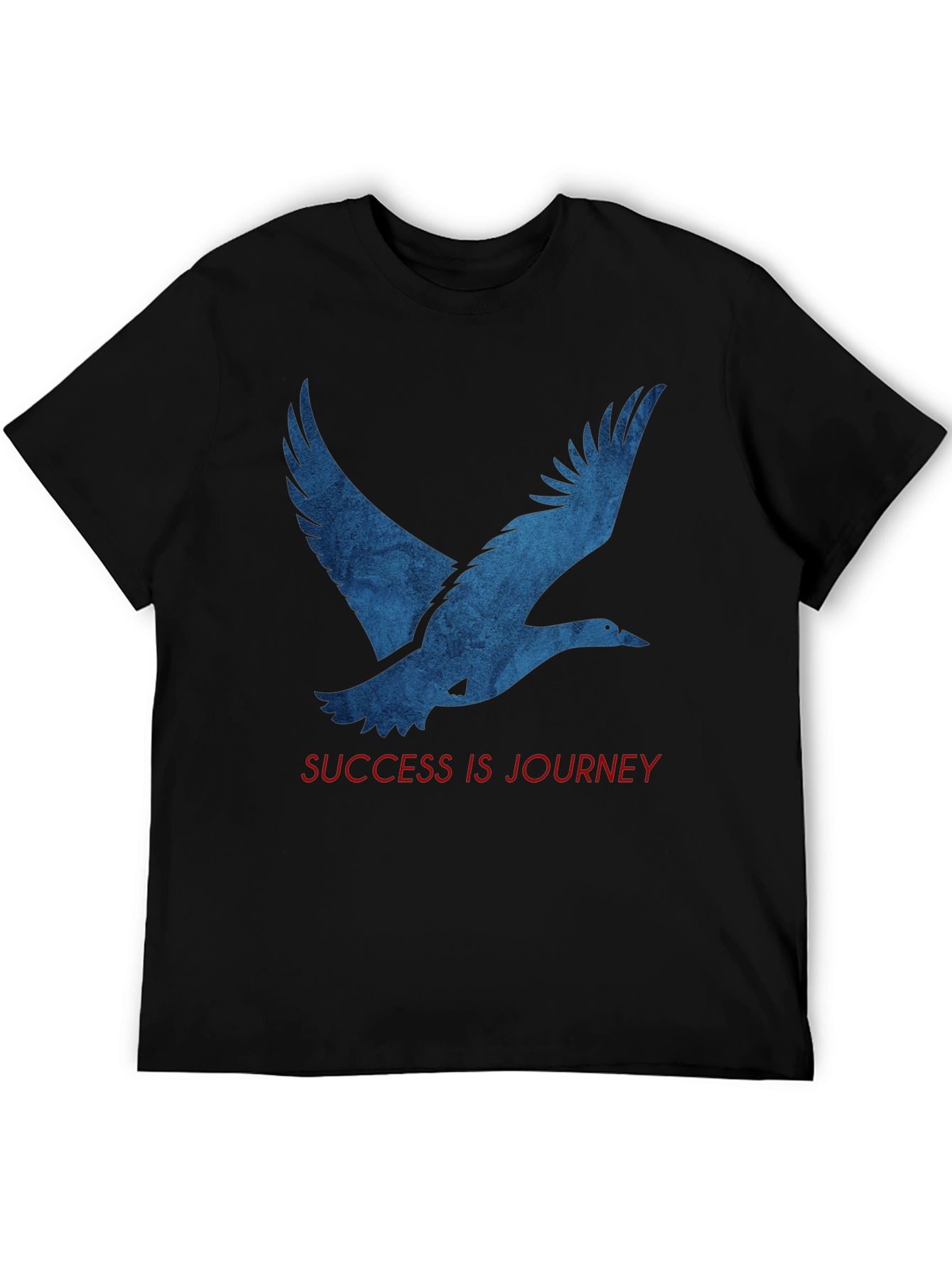 Black Success Journey Bird Graphic T-Shirt - Black view 5