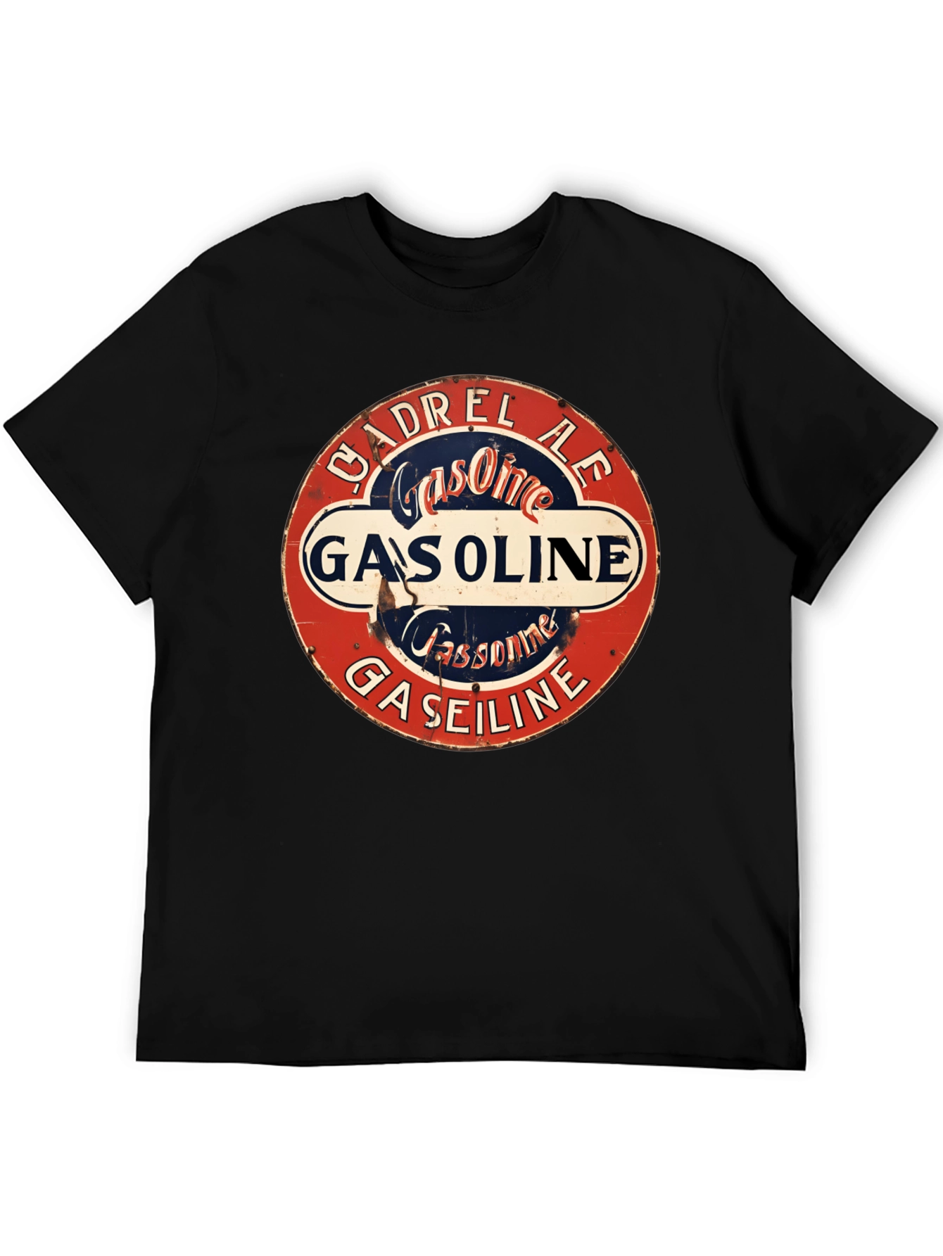 Black Vintage CADREL AE Gasoline Graphic T-Shirt view 5