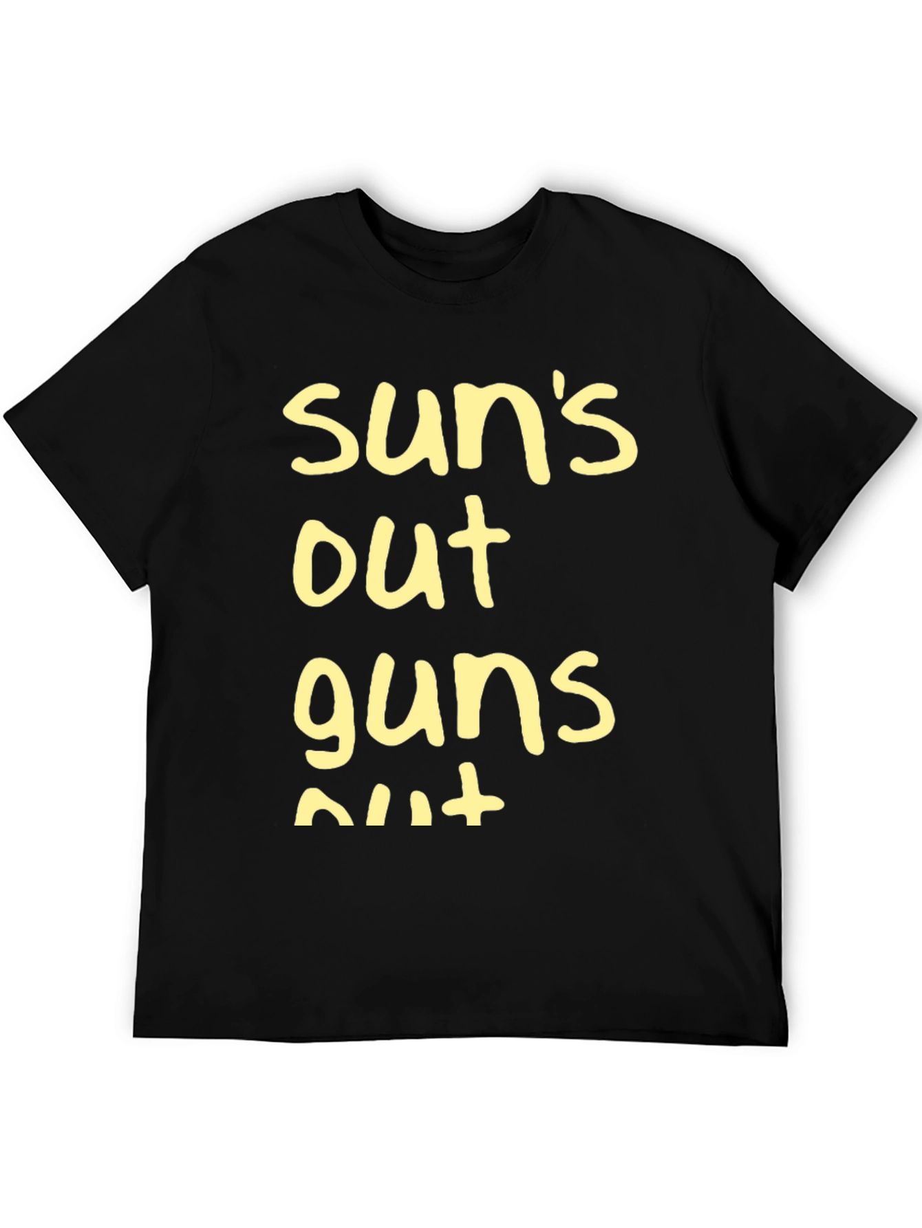 Black Sun's Out Guns Out T-Shirt - Black view 5