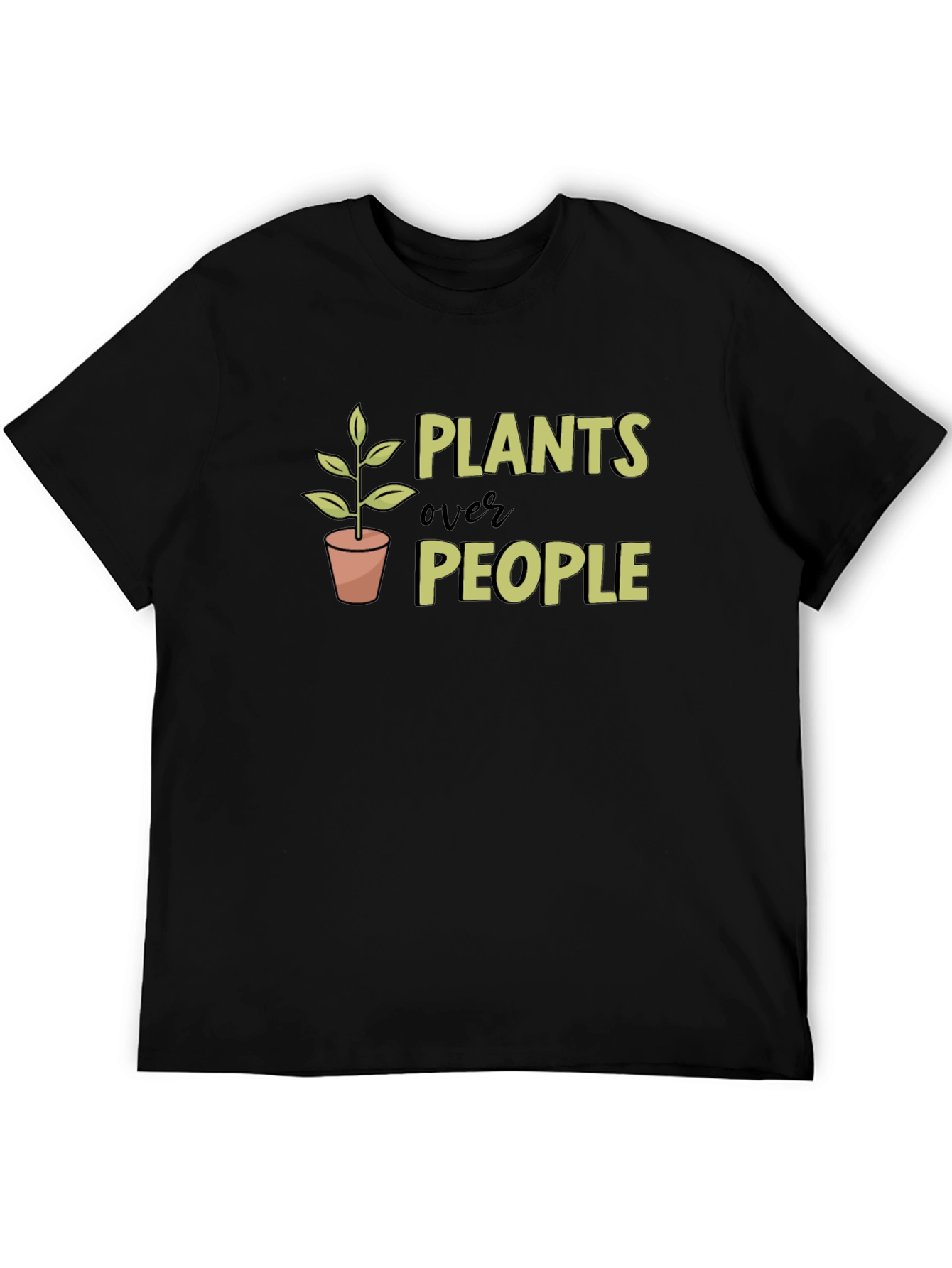 Black Plants Over People Graphic Tee - Black view 5