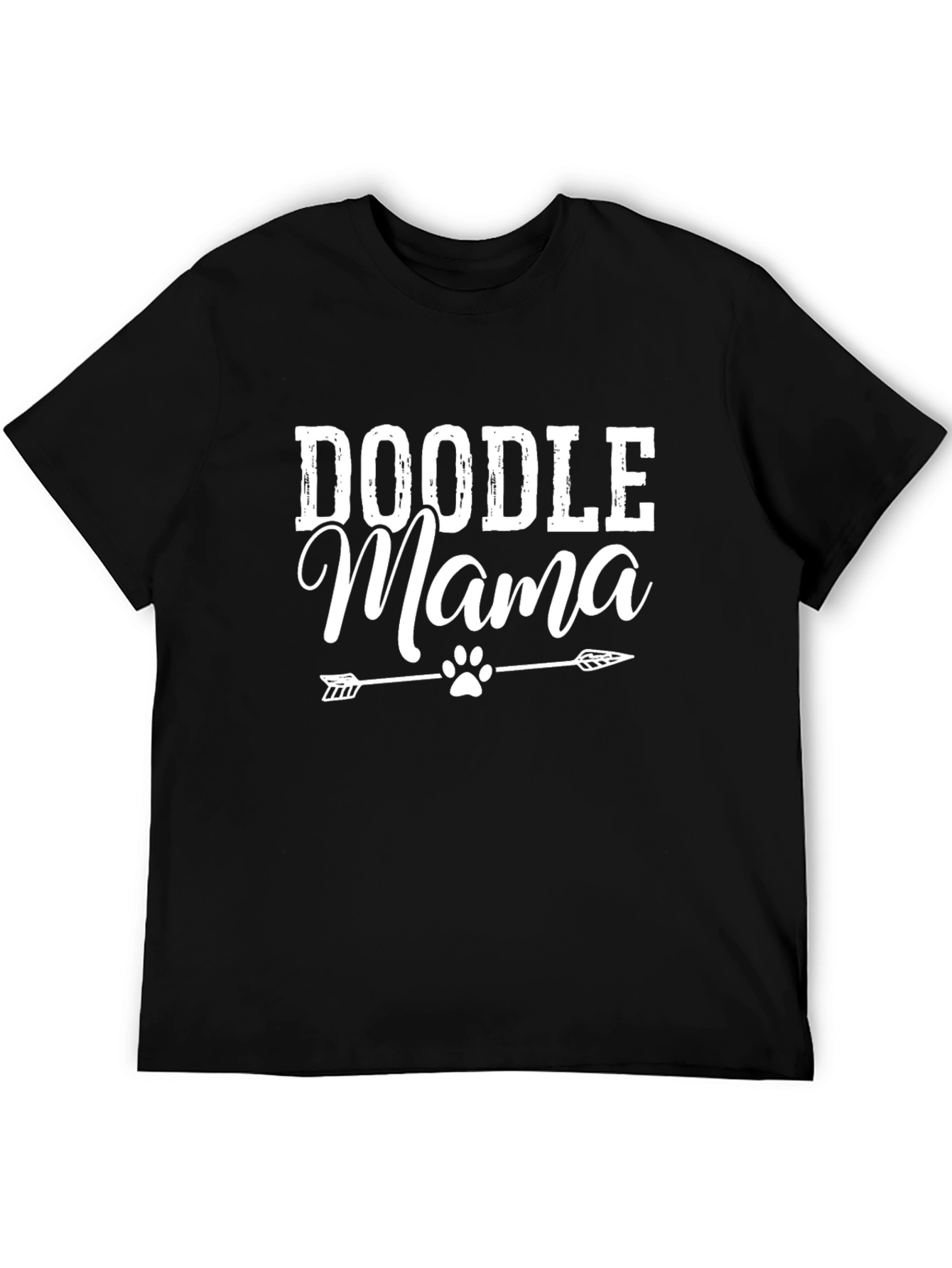 Black Doodle Mama Black Graphic T-Shirt view 5