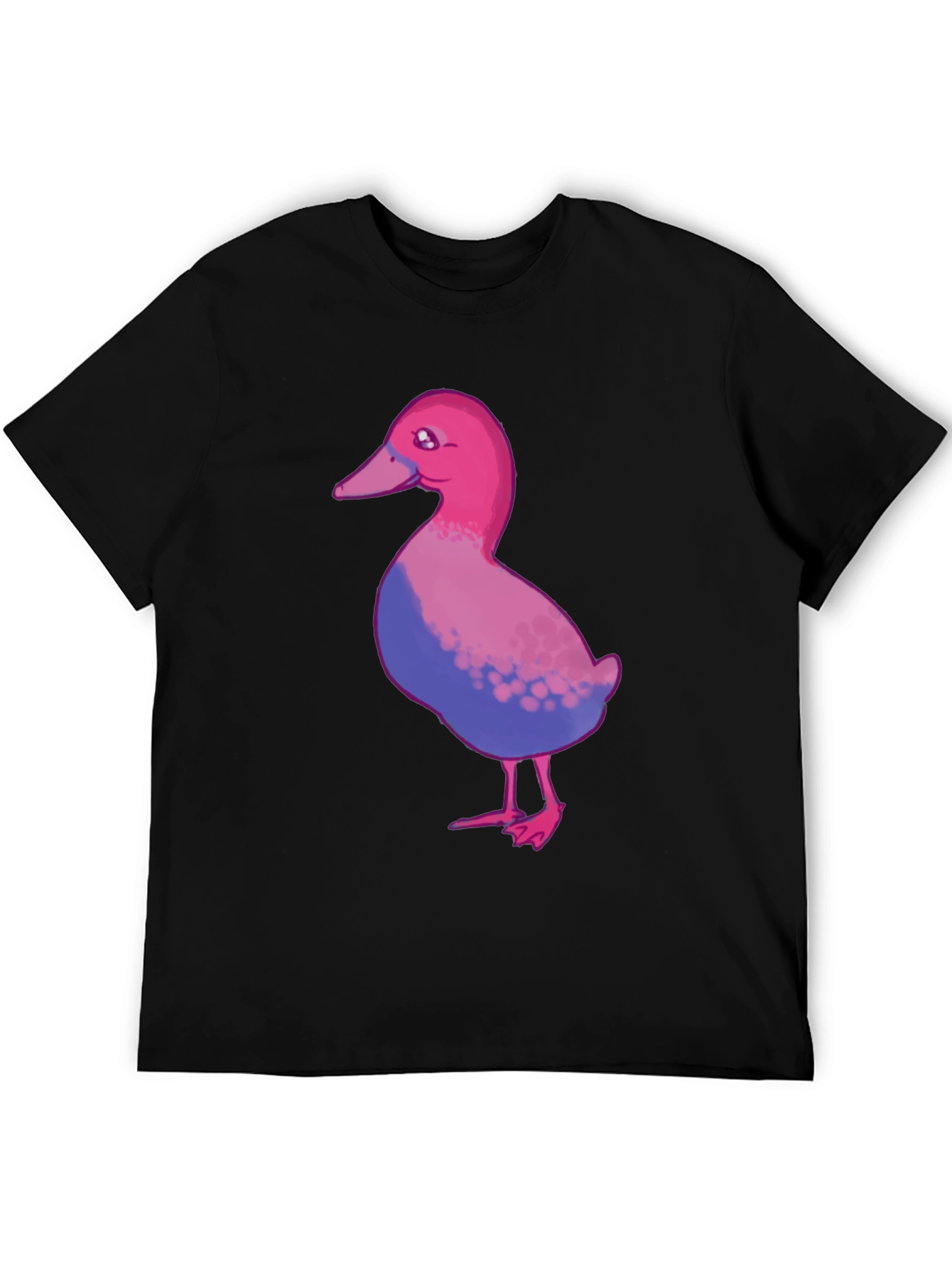 Black Bisexual Pride Duck T-Shirt - Black Cotton Blend view 5
