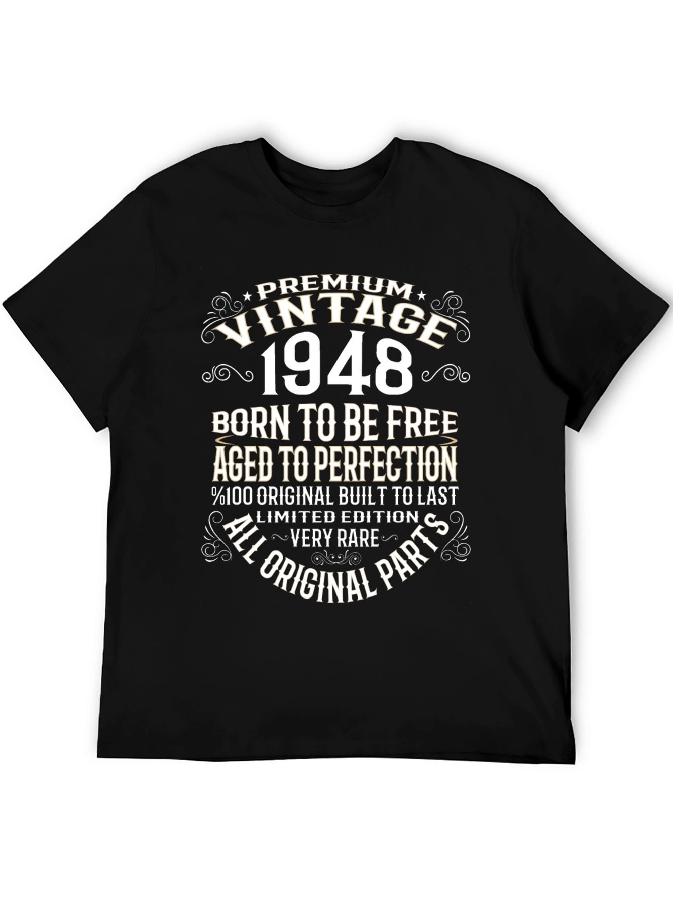 Black Premium Vintage 1948 T-Shirt - Limited Edition view 5