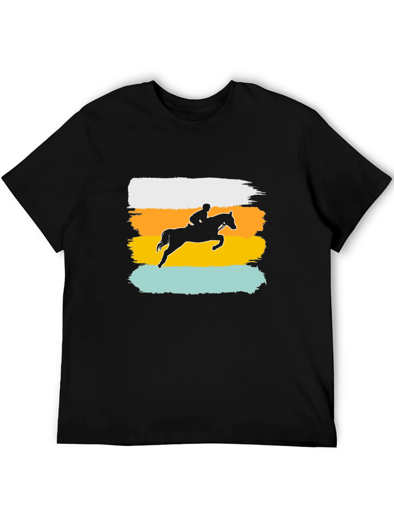 Black Equestrian Silhouette T-Shirt view 5