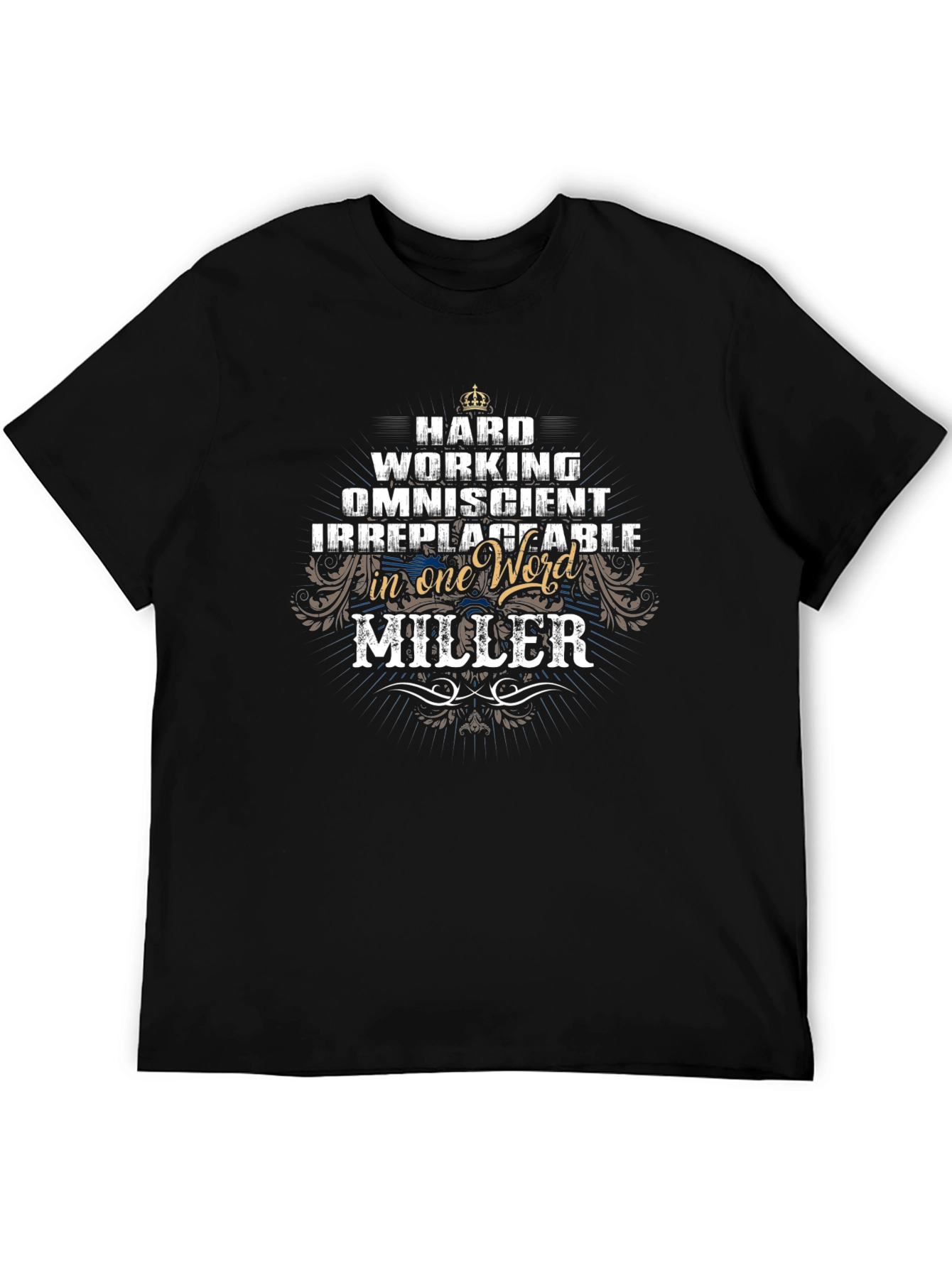 Black Hard Working Miller T-Shirt view 5