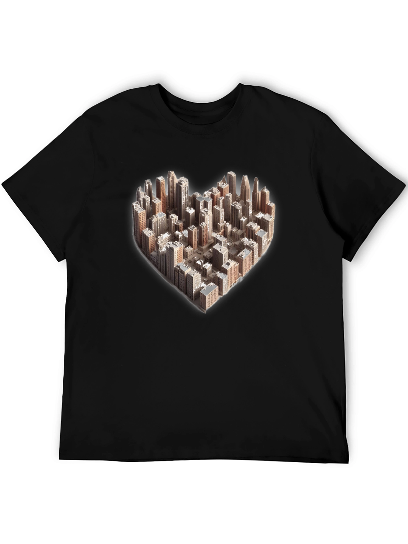 Black Heart of the City Tee - Urban Love T-Shirt view 5