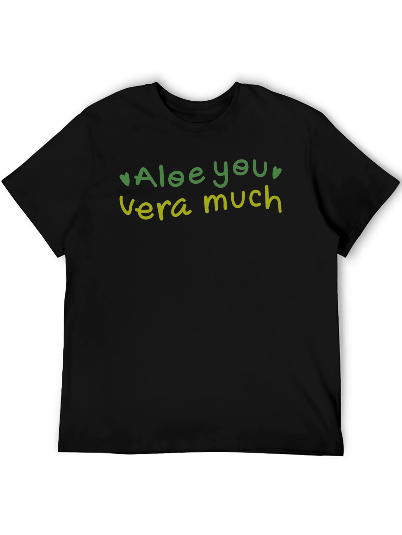 Black Aloe You Vera Much Graphic Tee - Cute Plant Lover T-Shirt view 5