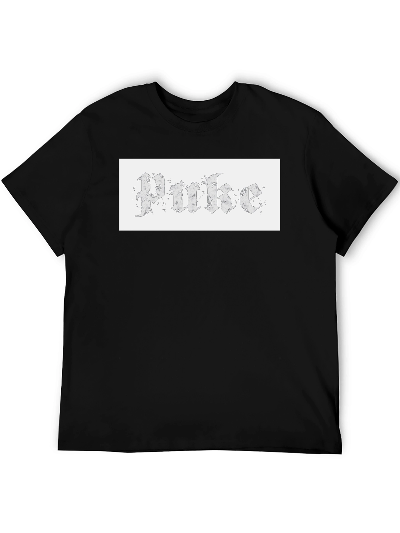 Black Gothic Text Tee - Unique Design, Casual Wear view 5