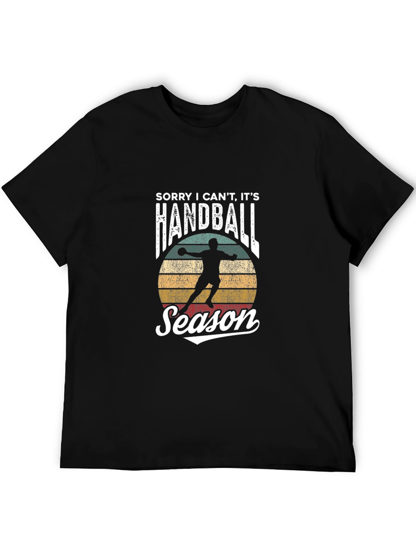 Black Handball Season Graphic T-Shirt view 5