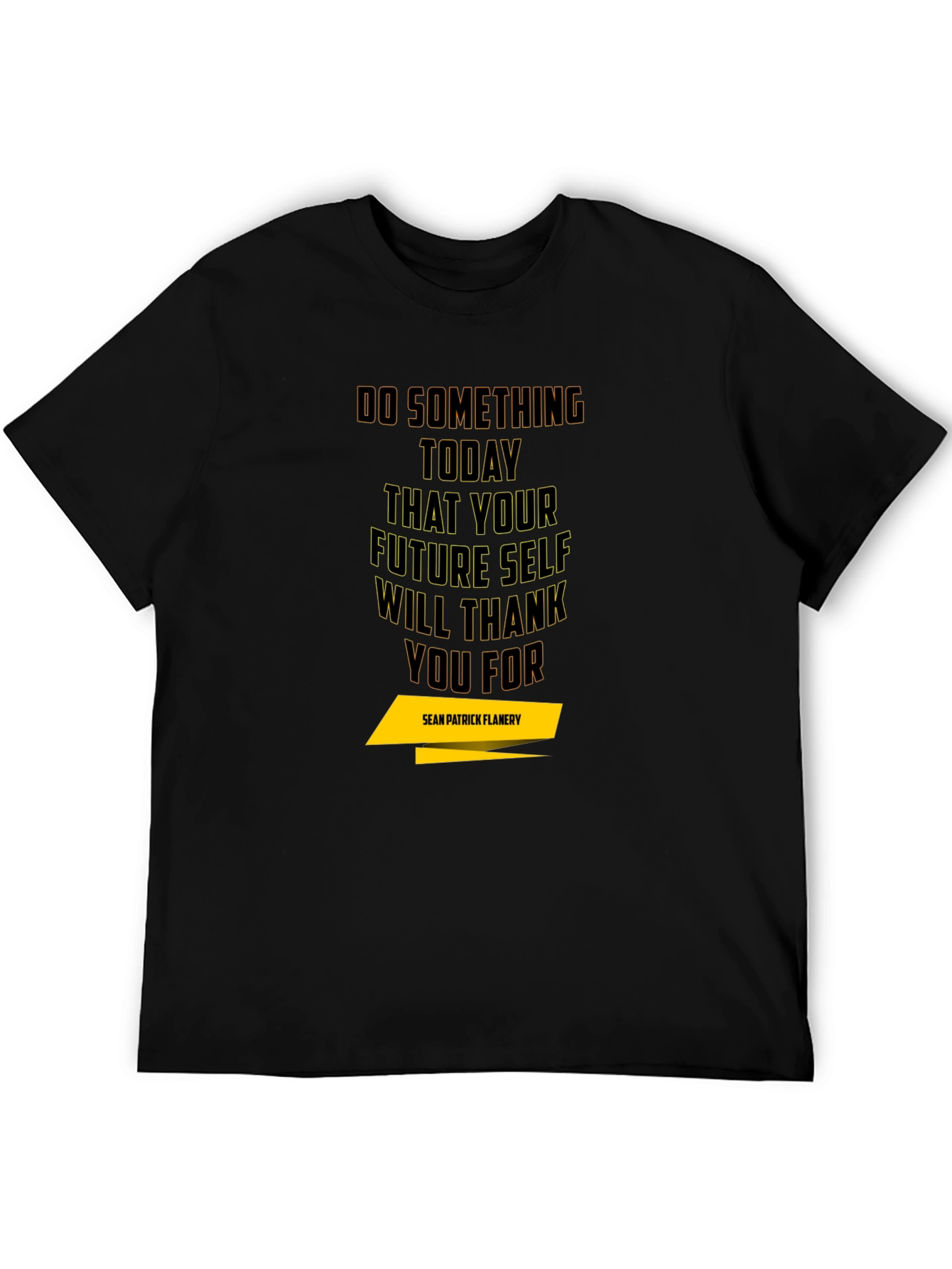 Black Inspirational T-Shirt - 'Do Something Today' Black Tee view 5