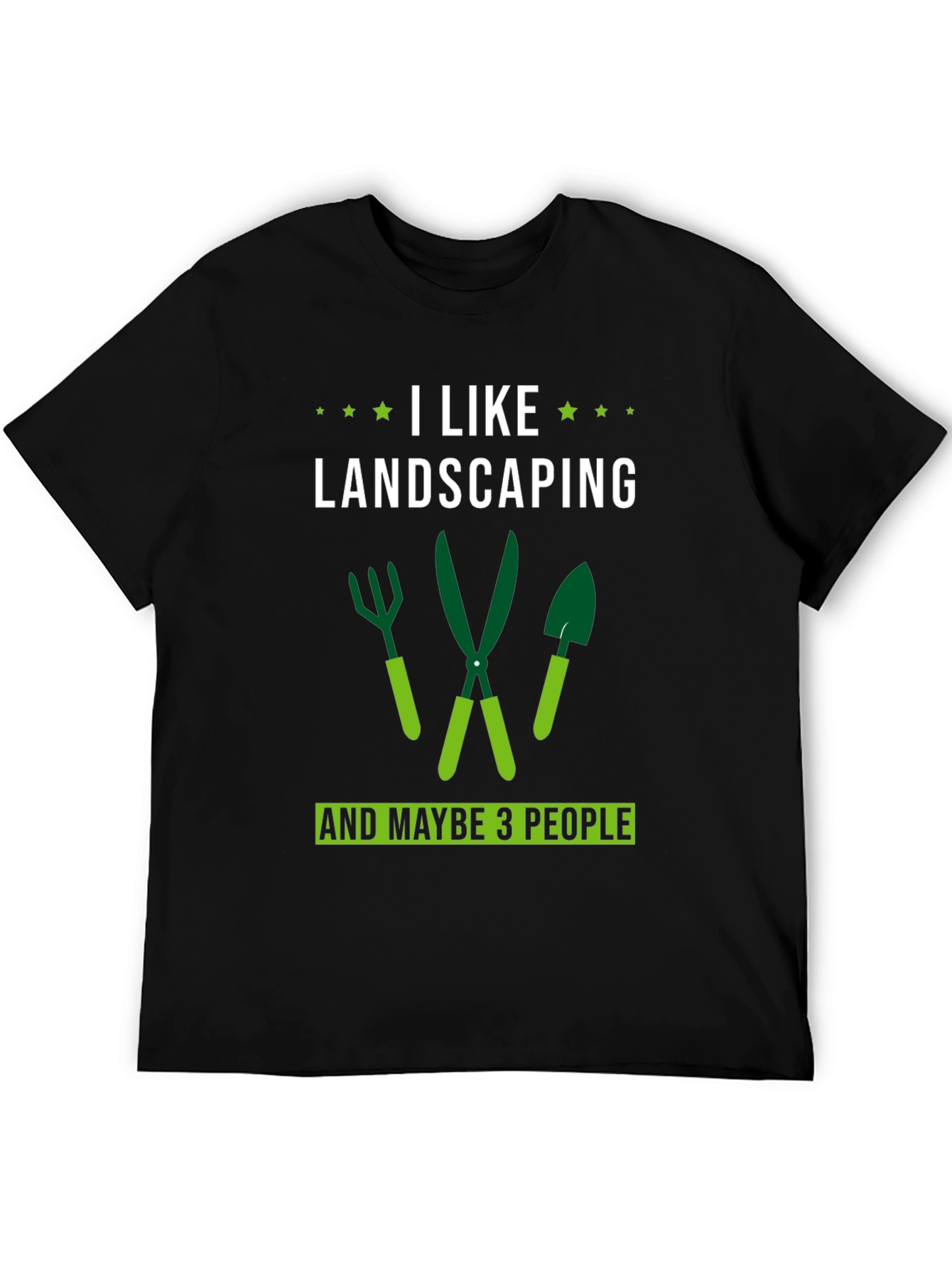 Black I Like Landscaping T-Shirt - Gardening Tee view 5