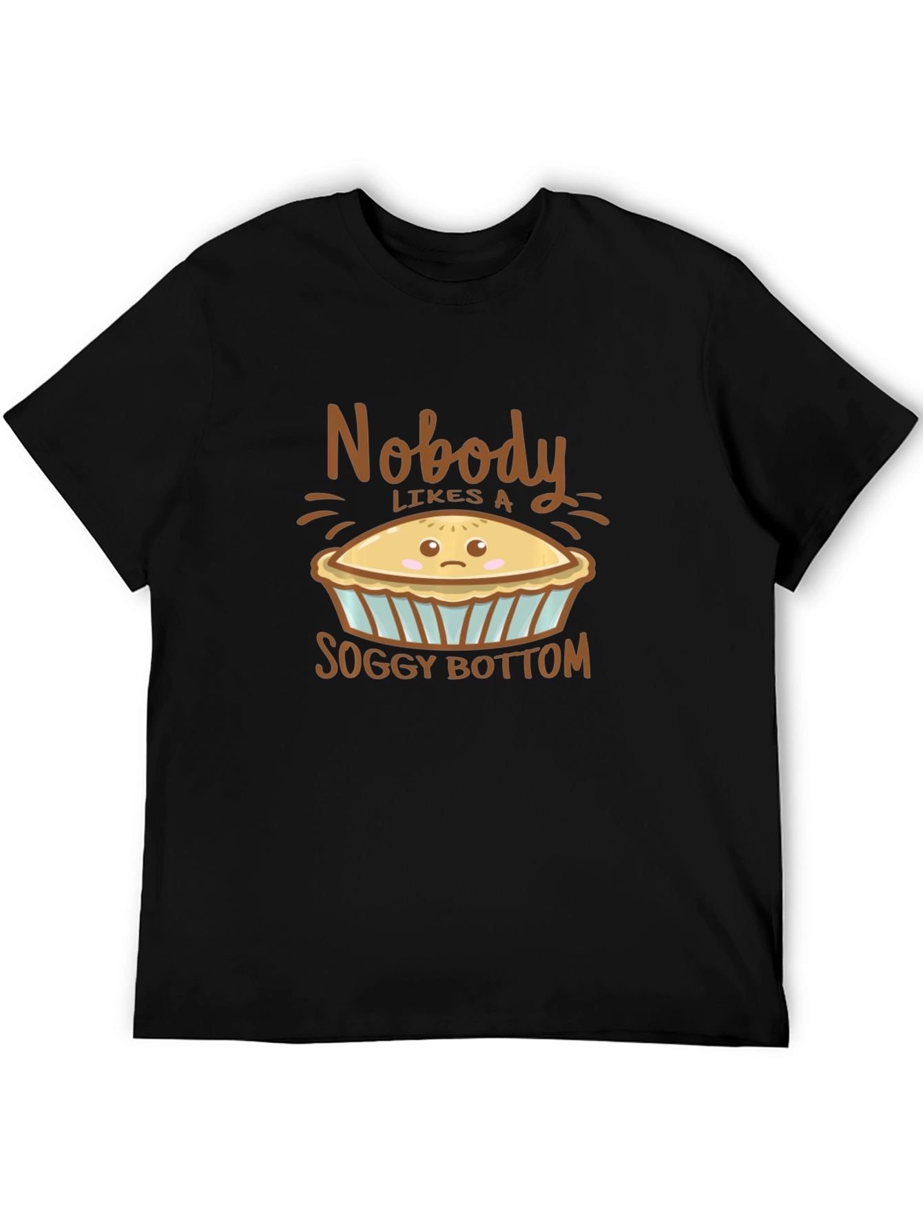 Black Nobody Likes A Soggy Bottom T-Shirt view 5