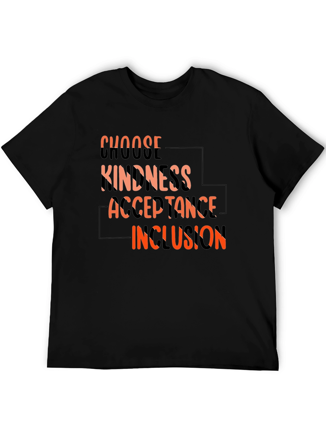 Black Choose Kindness, Acceptance, Inclusion T-Shirt view 5