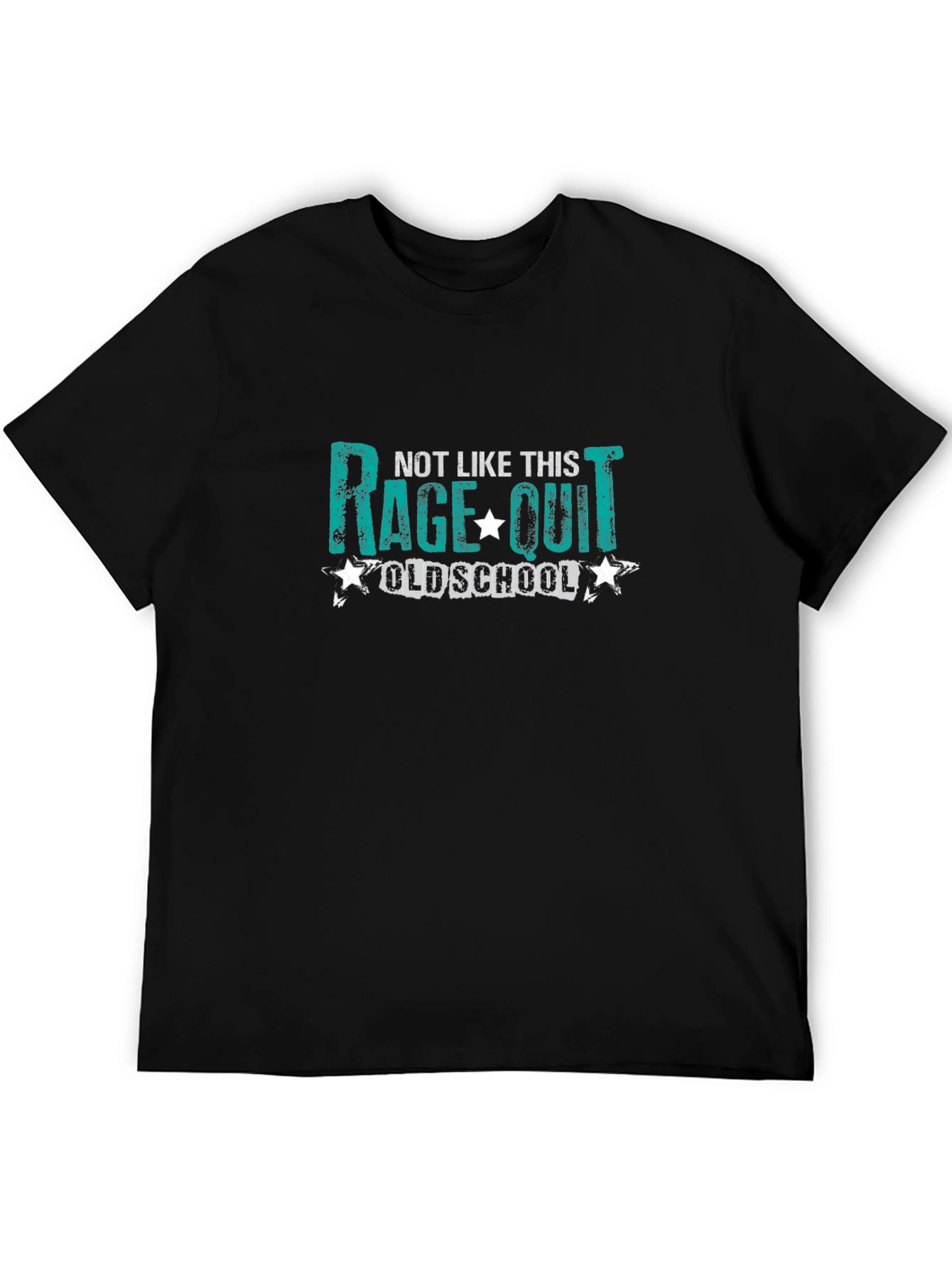Black Rage Quit Old School Graphic T-Shirt view 5