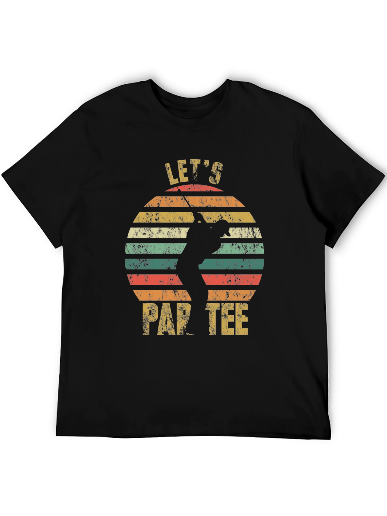 Black Let's Par Tee Golf T-Shirt view 5