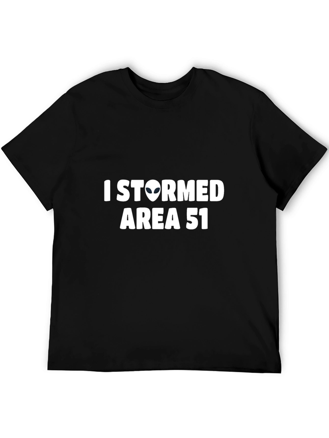 Black I Stormed Area 51 Alien Graphic Tee - Black view 5