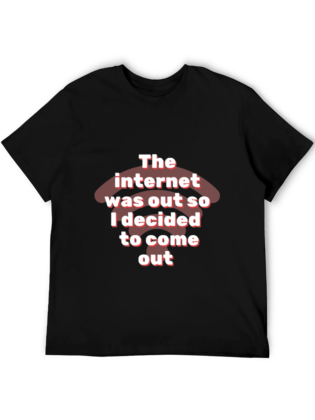 Black Funny Internet Out T-Shirt view 5