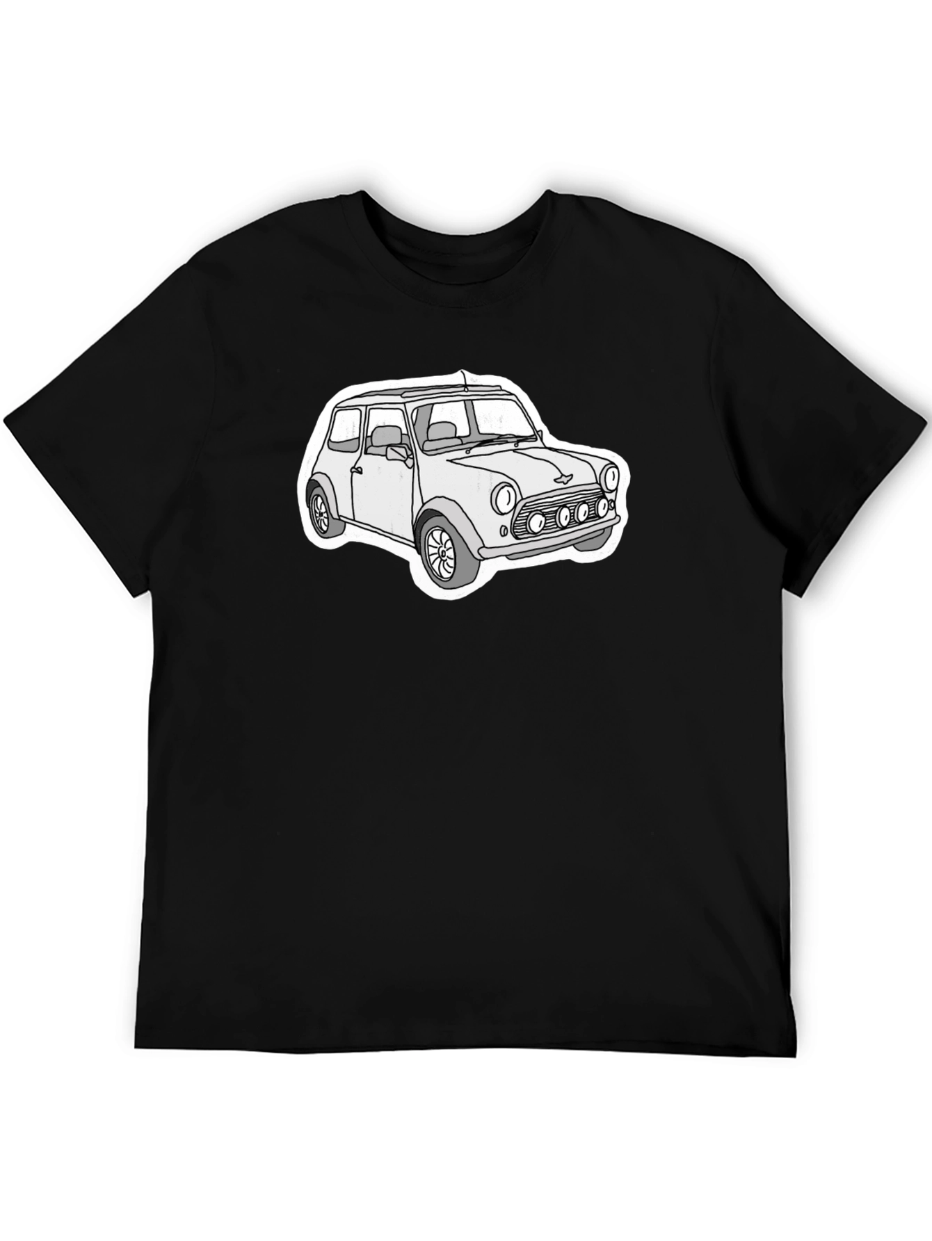 Black Classic Car Graphic Tee - Black view 5