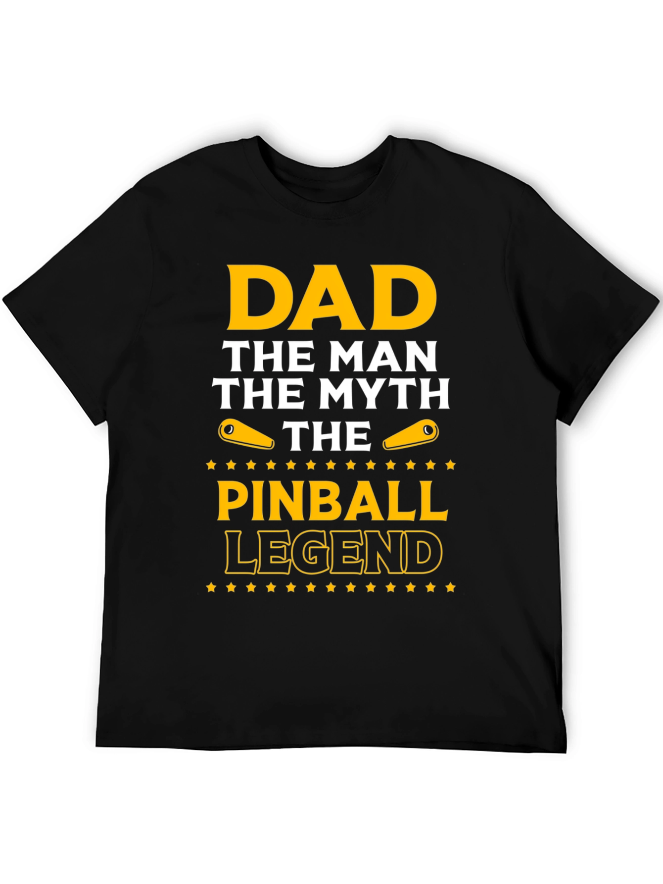 Black Dad Pinball Legend T-Shirt view 5