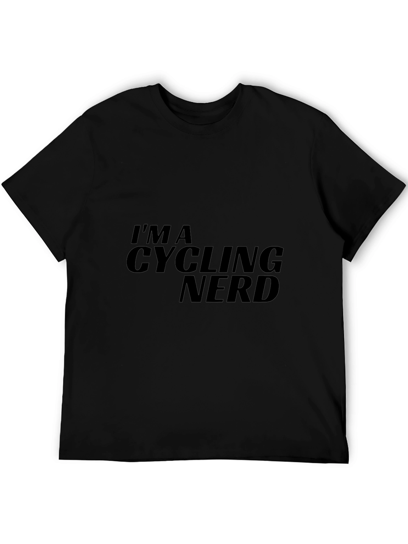 Black Cycling Nerd Graphic T-Shirt view 5