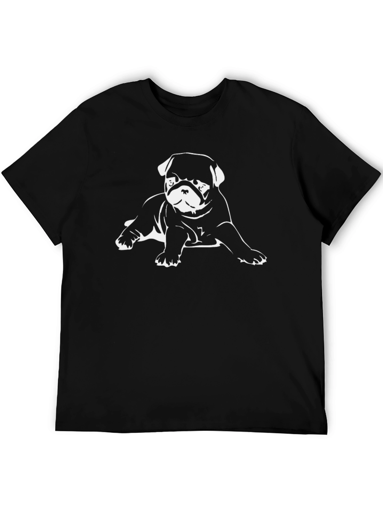 Black Black Bulldog Graphic Tee - Men's Casual Shirt view 5