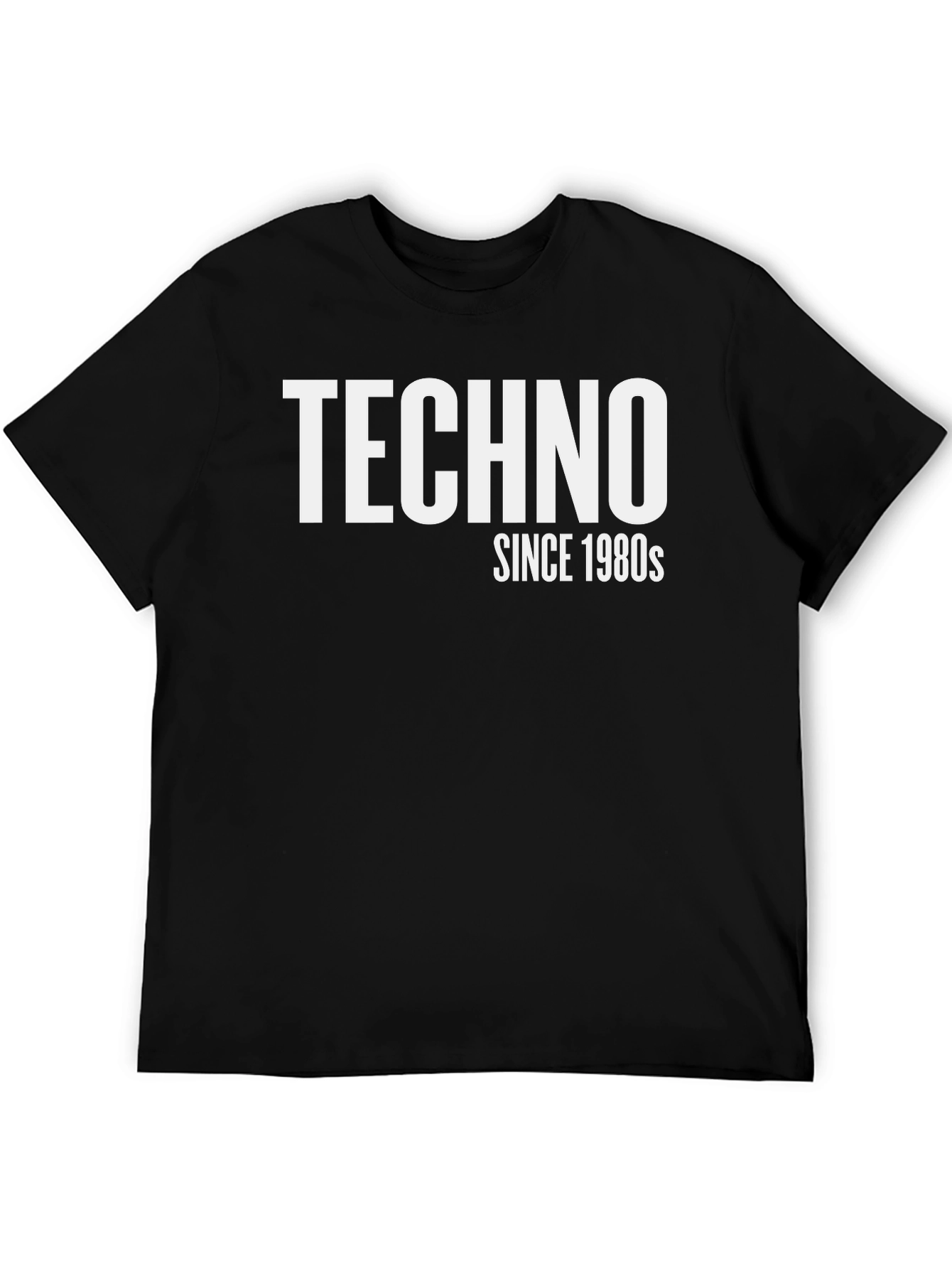 Black Techno Since 1980s Graphic T-Shirt view 5