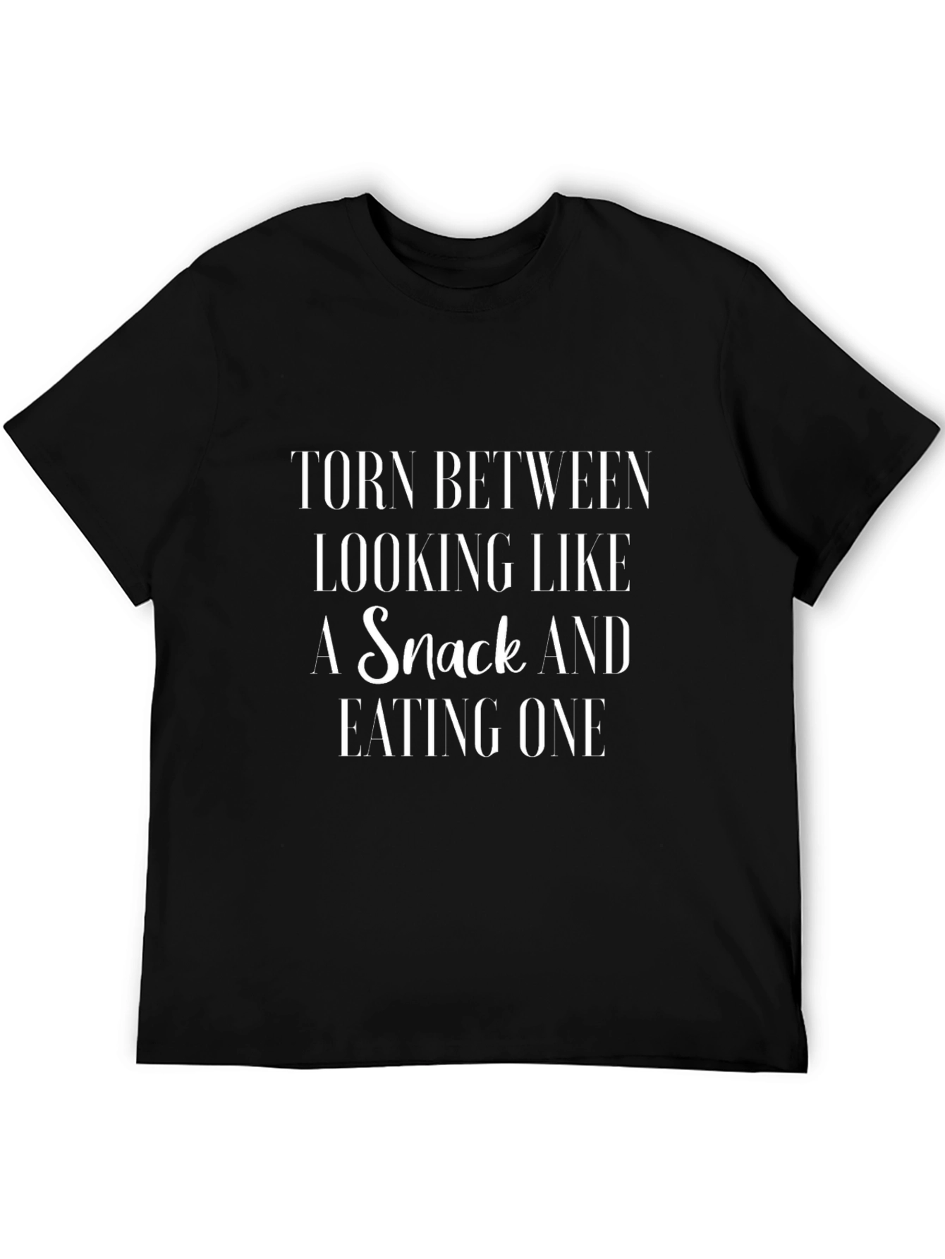 Black Snack Quote T-Shirt - Unisex Cotton Tee view 5