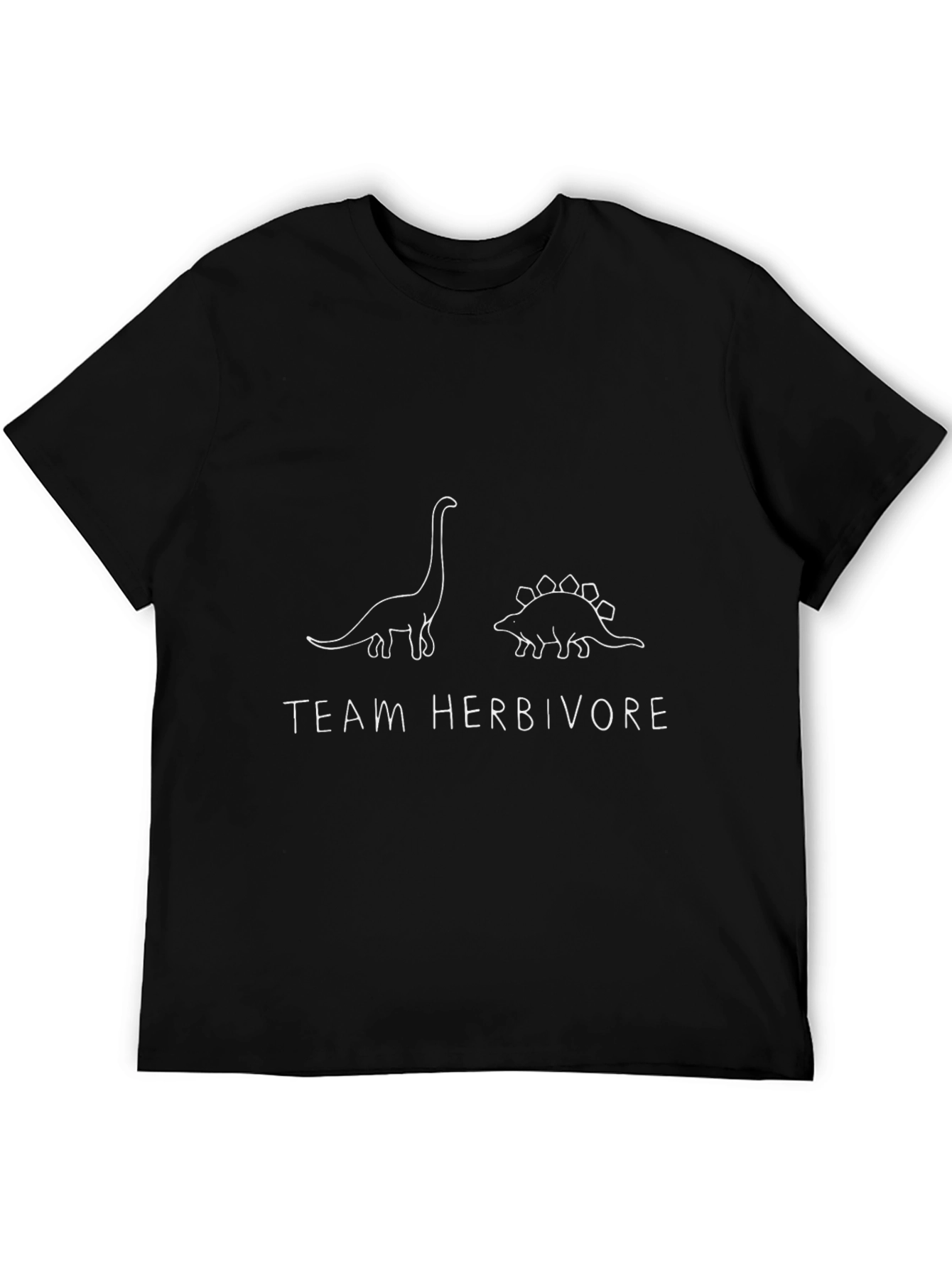 Black Team Herbivore Dinosaur Graphic Tee view 5