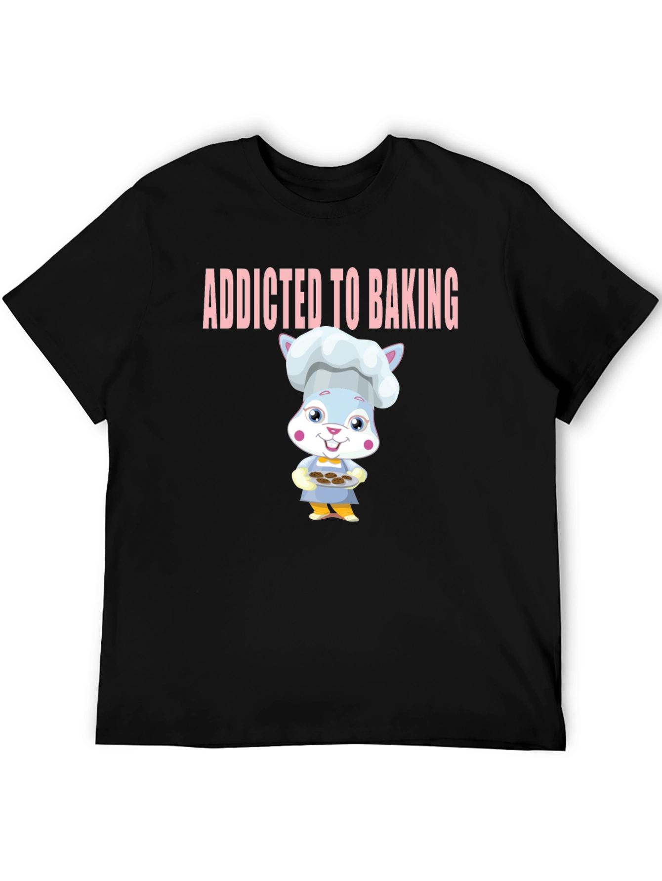 Black Addicted to Baking Unisex T-Shirt  view 5