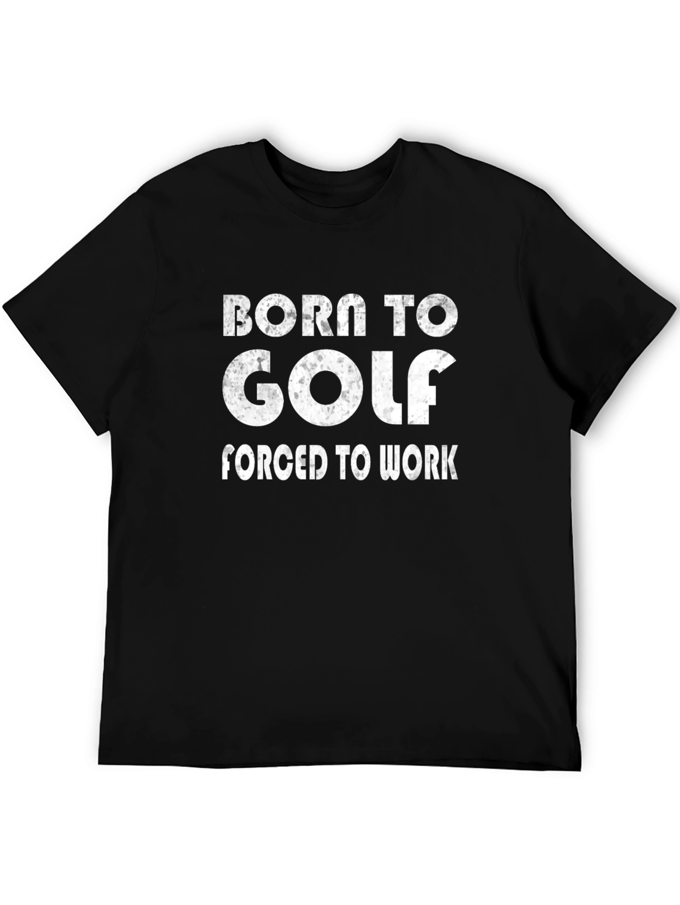 Black Born to Golf T-Shirt - Funny Golfer Tee view 5