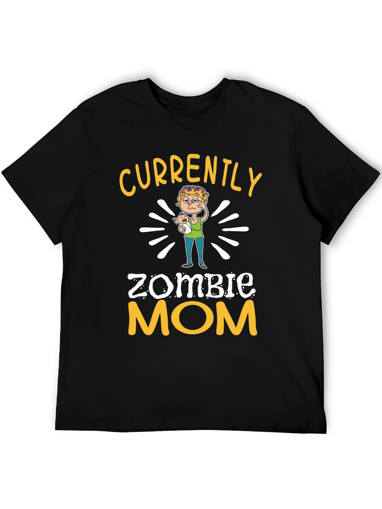 Black Zombie Mom Graphic T-Shirt - Funny Mother's Day Tee view 5