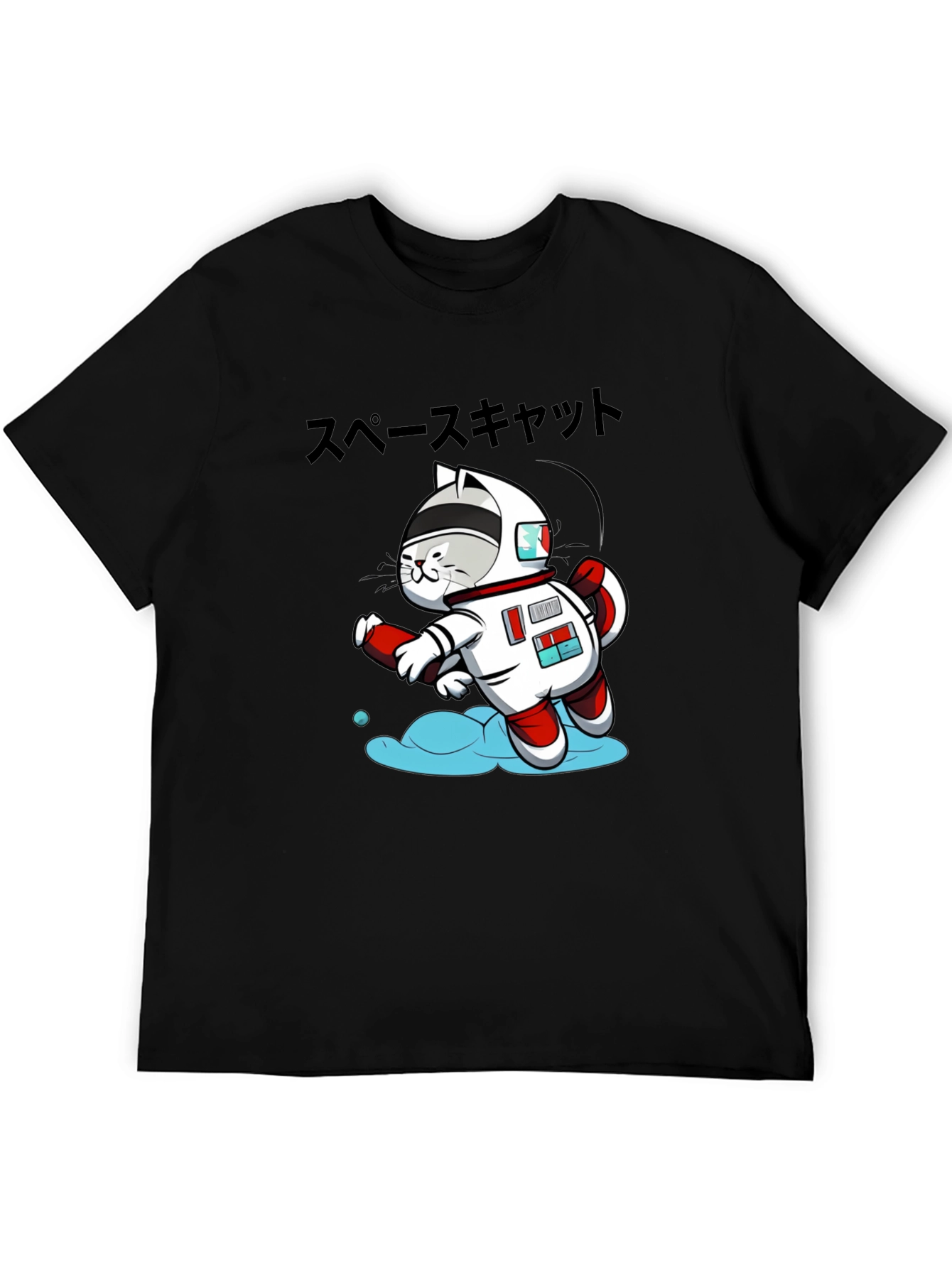 Black Space Cat T-Shirt view 5