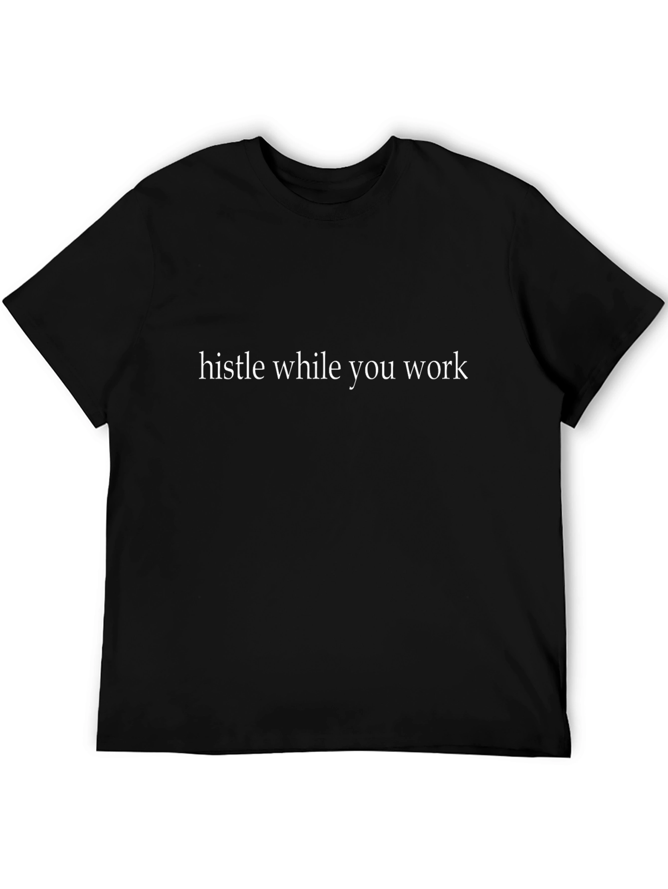 Black Hustle While You Work Black Tee view 5