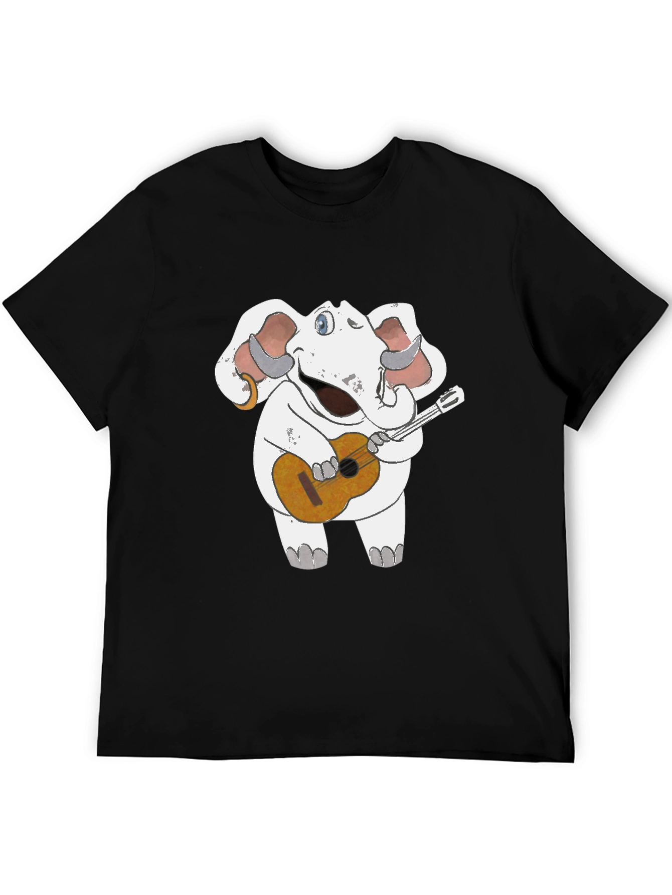 Black Elephant Guitar Player T-Shirt view 5