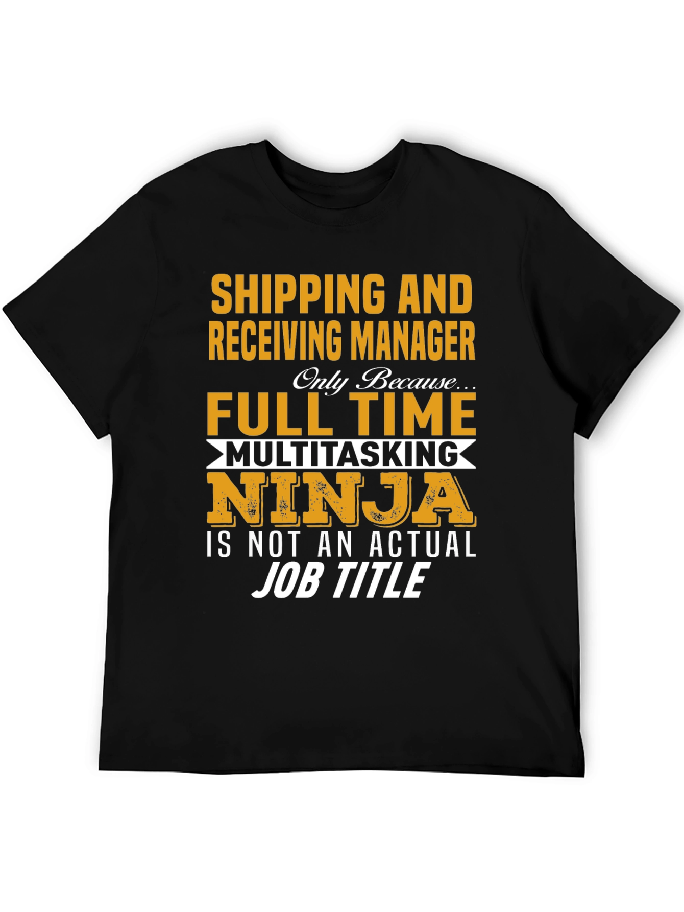 Black Shipping Manager Ninja Graphic Tee view 5