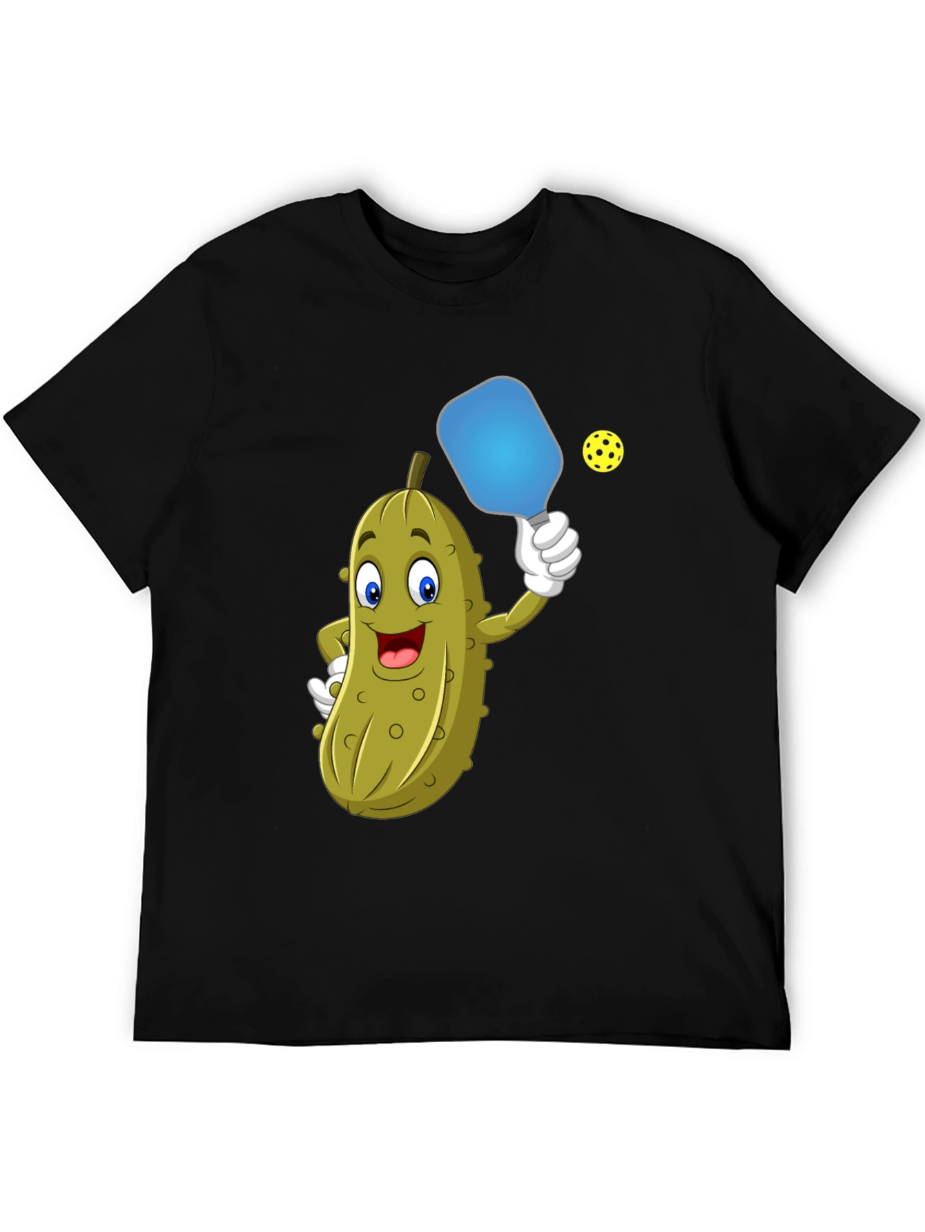 Black Pickleball Pickle T-Shirt - Funny Sports Tee view 5