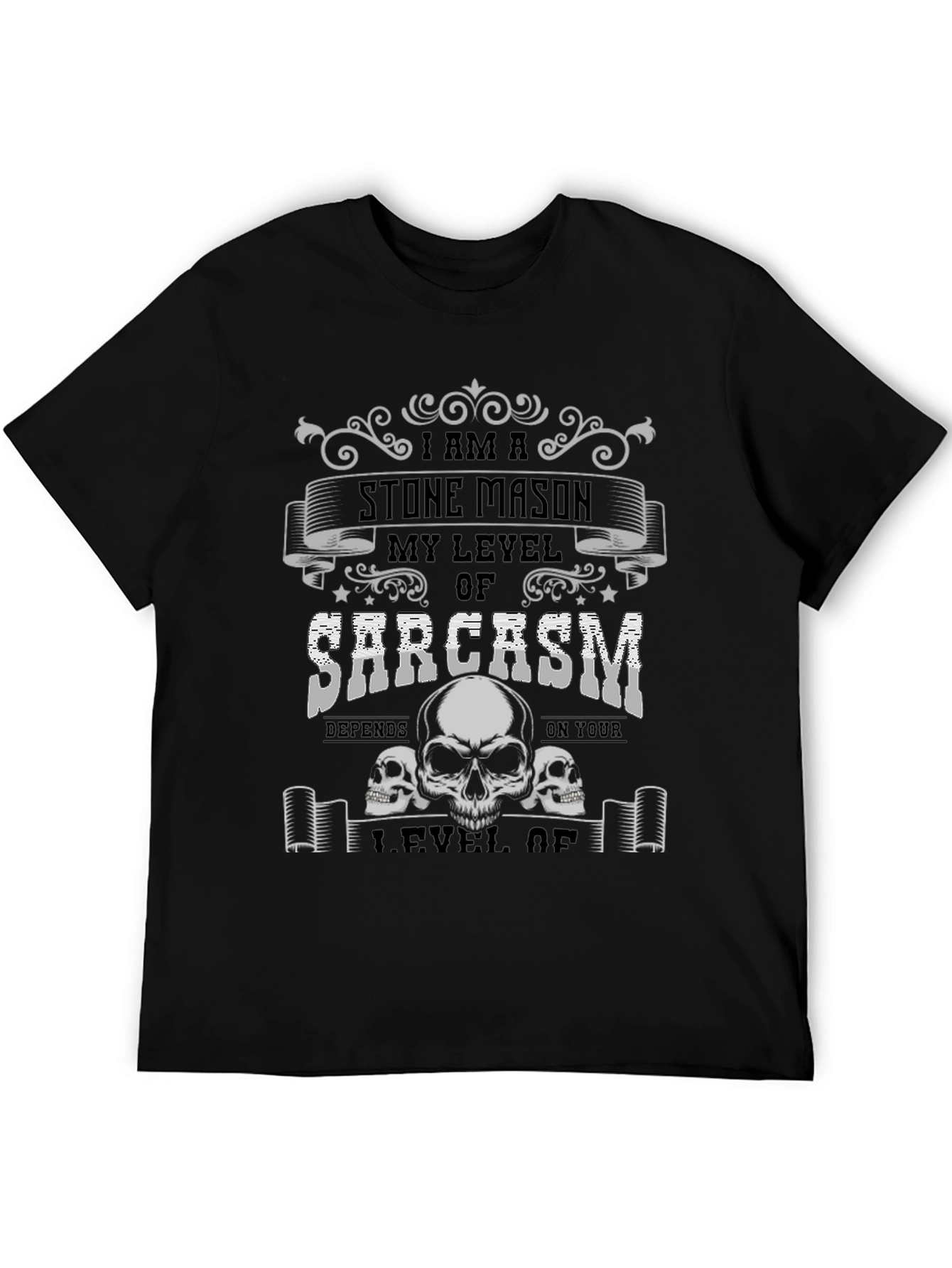 Black Stone Mason Sarcasm T-Shirt view 5