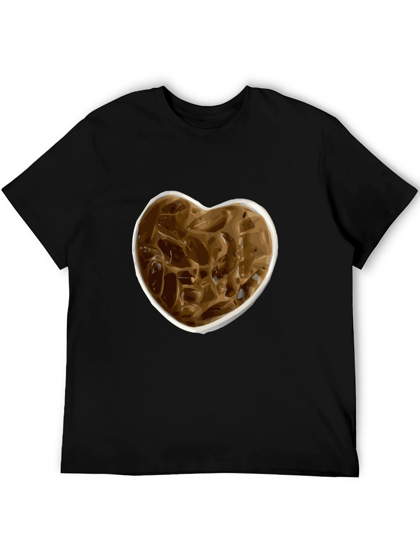 Black Iced Coffee Heart Graphic Tee - Casual Style view 5