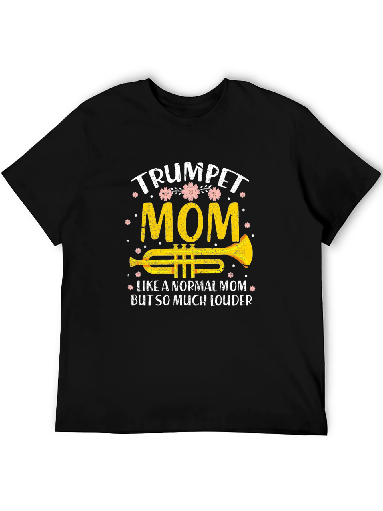 Black Trumpet Mom T-Shirt, Musician Gift view 5