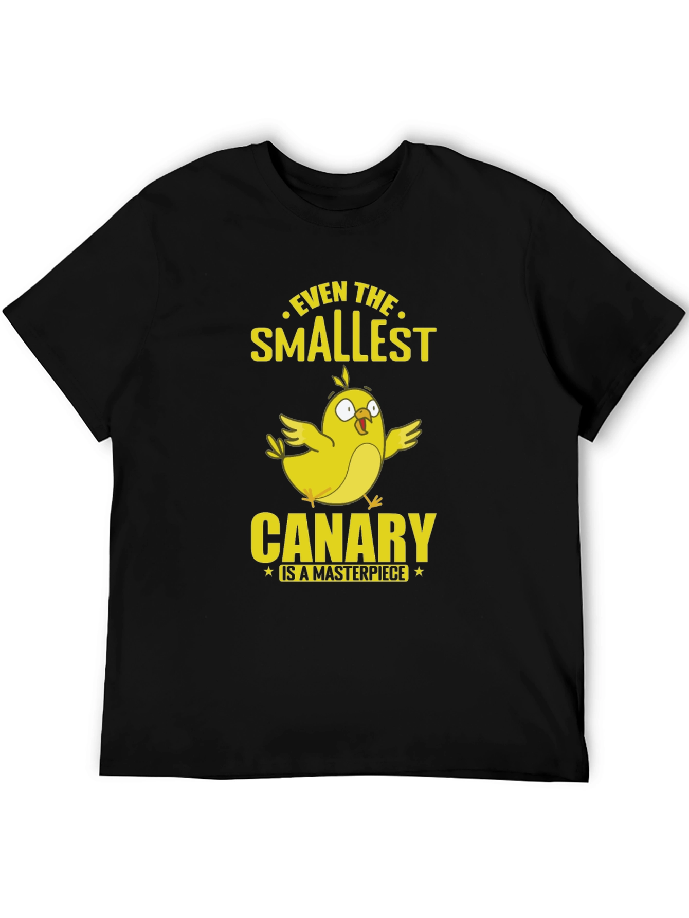Black Smallest Canary Masterpiece Black T-Shirt view 5