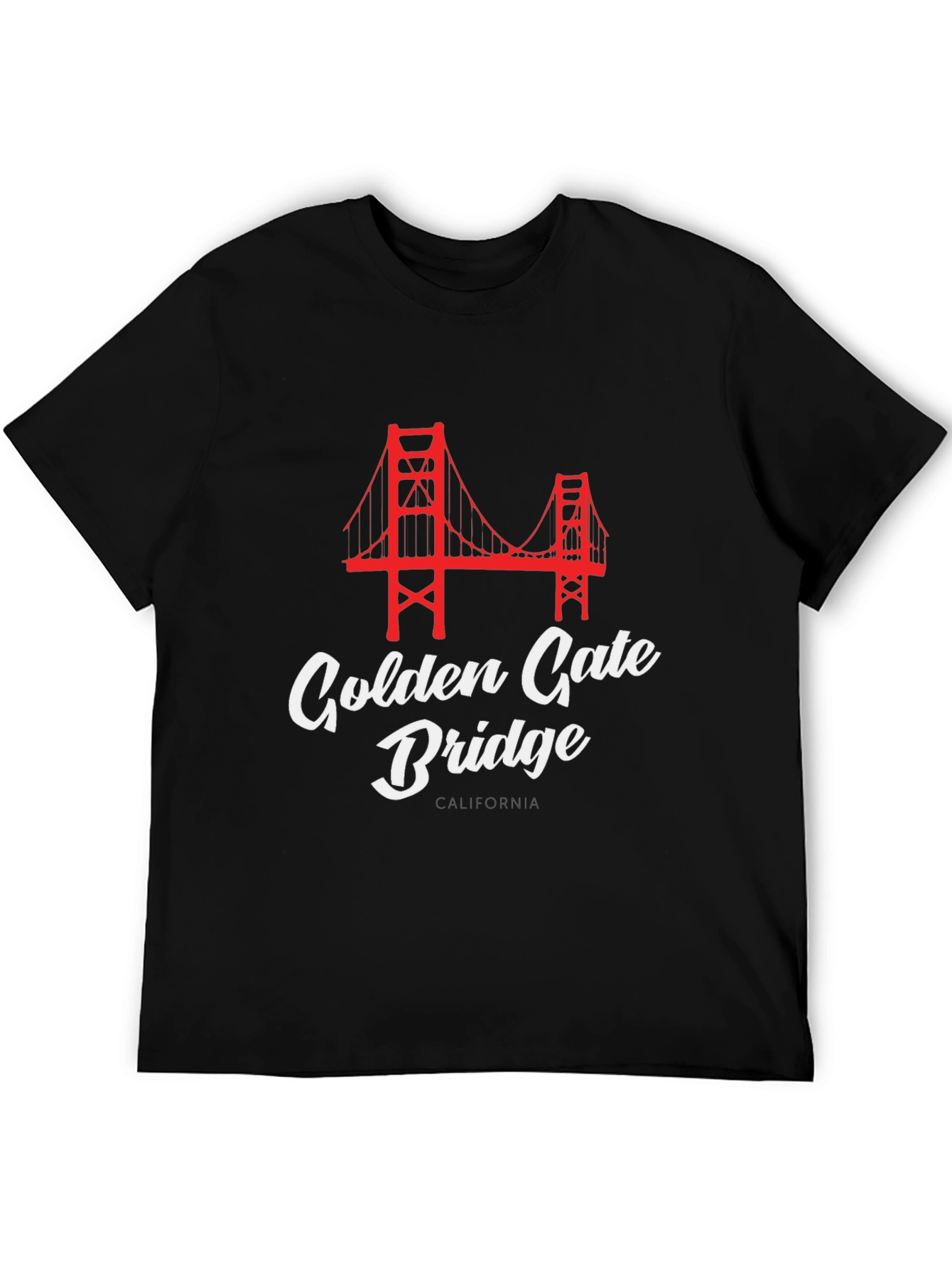 Black Golden Gate Bridge Graphic Tee view 5